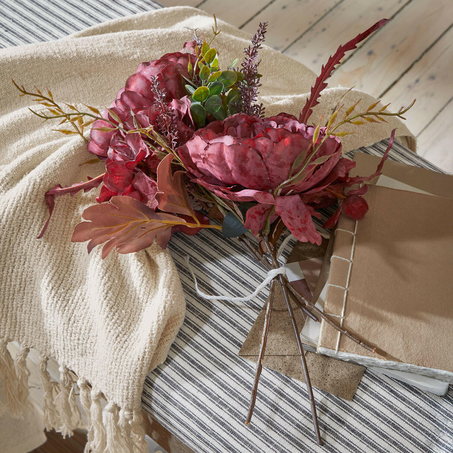 Ramo de flores decorativo Rivière Ambrée