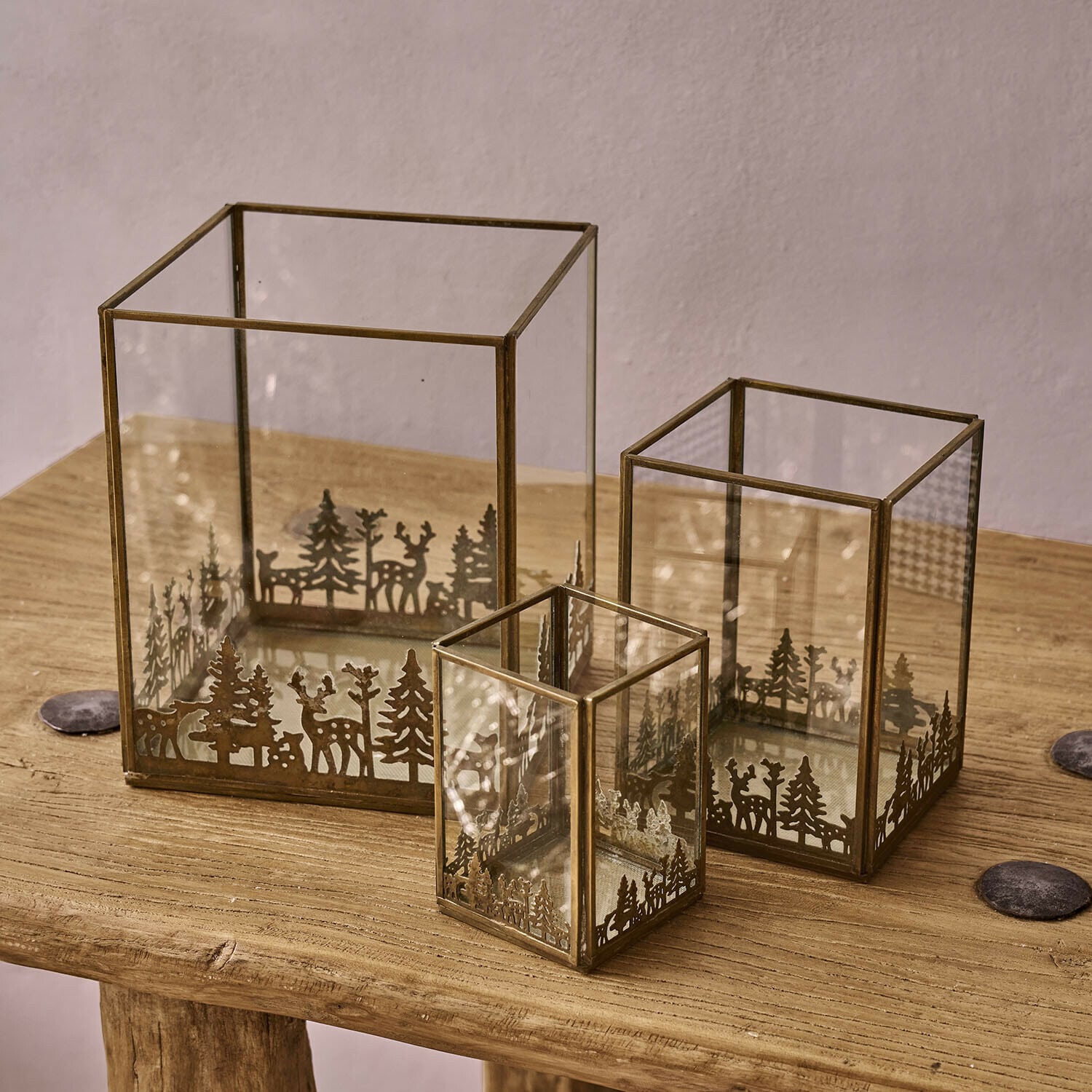 Set de 3 portavelas Solenda