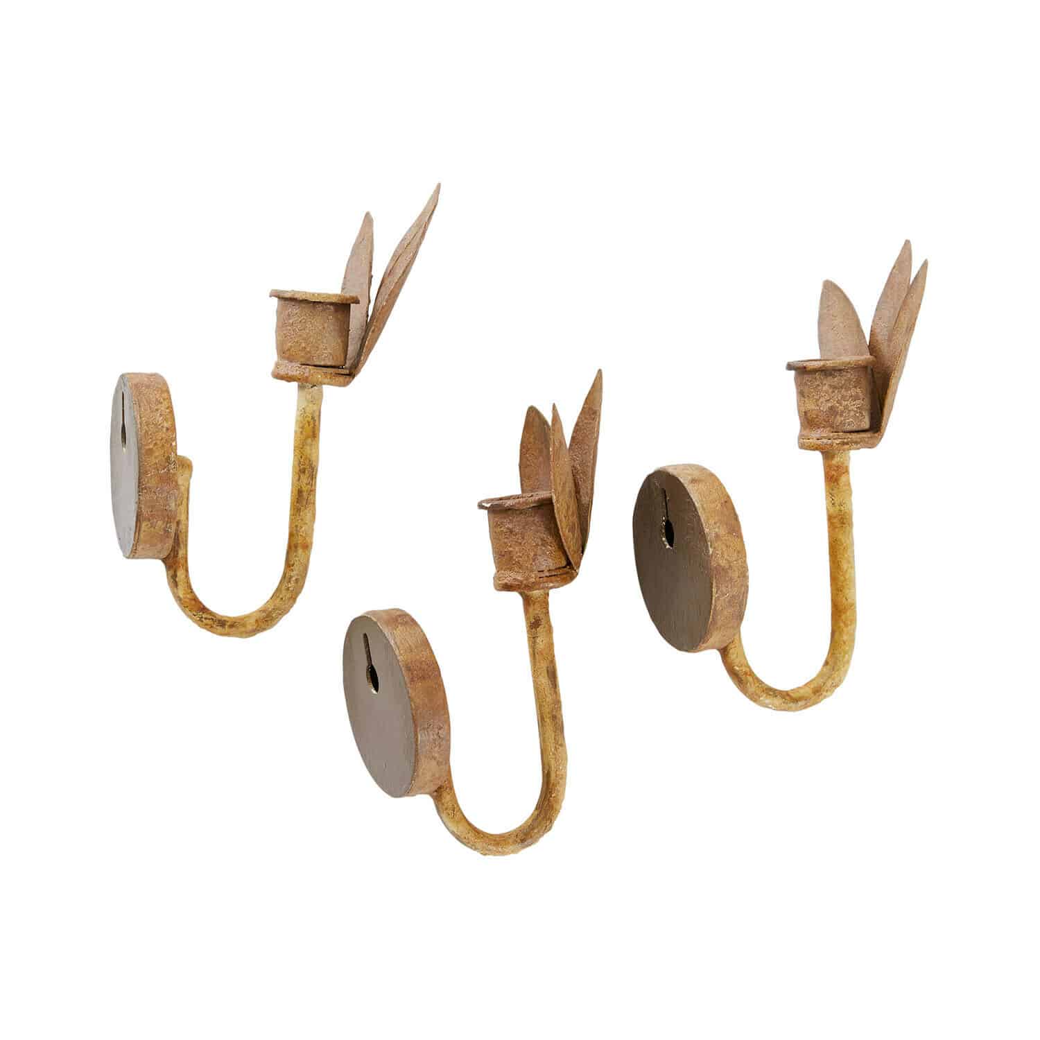 Set de 3 portavelas de pared Cressivaux