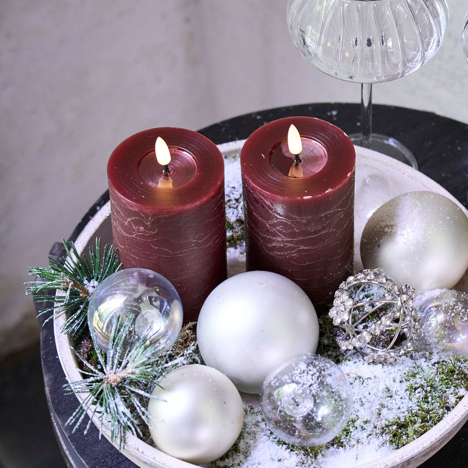 Set de 4 velas LED cilíndricas Rimfalla