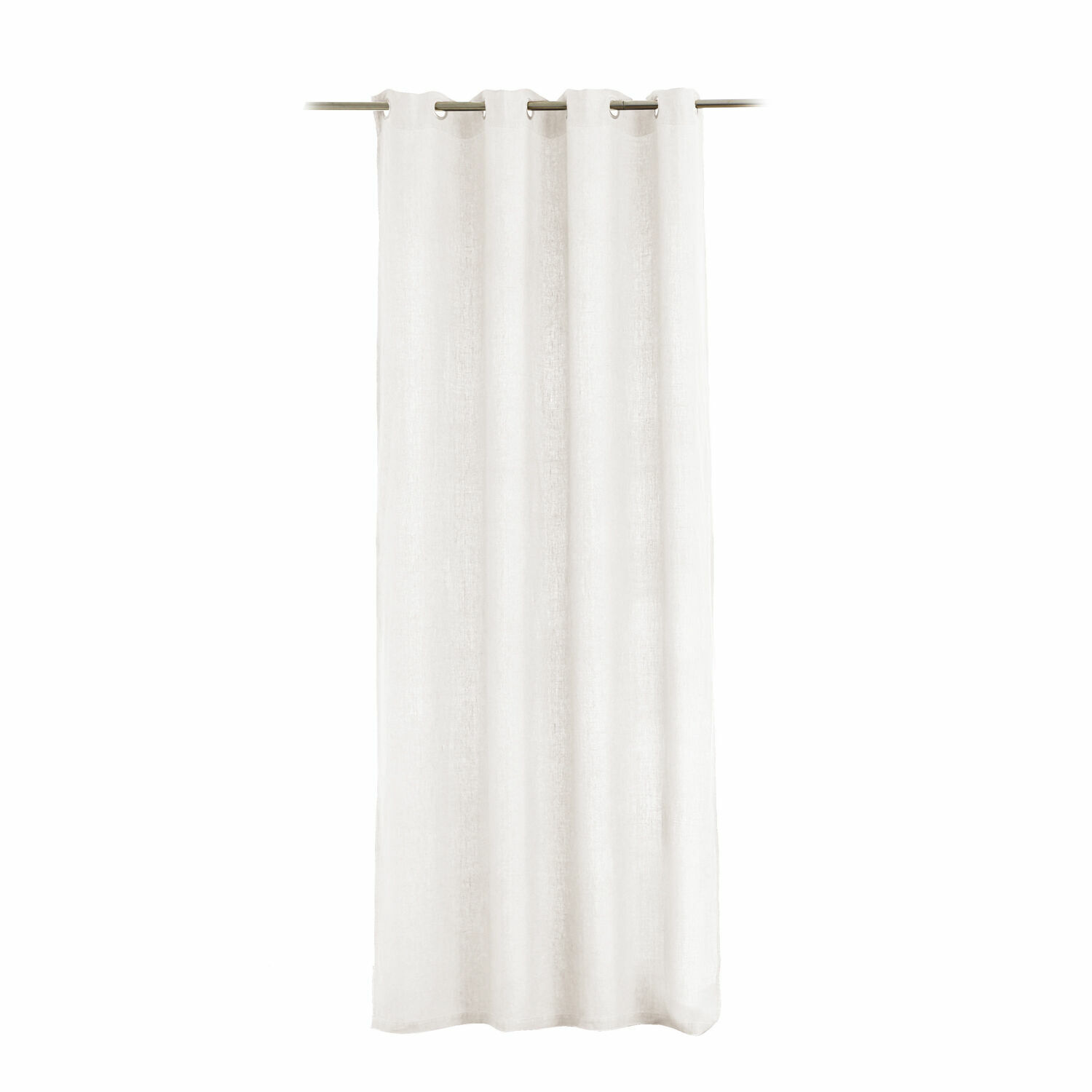 crema Cortina Salinas crema de tela ligera, ideal para decoración de ventanas e interiores.