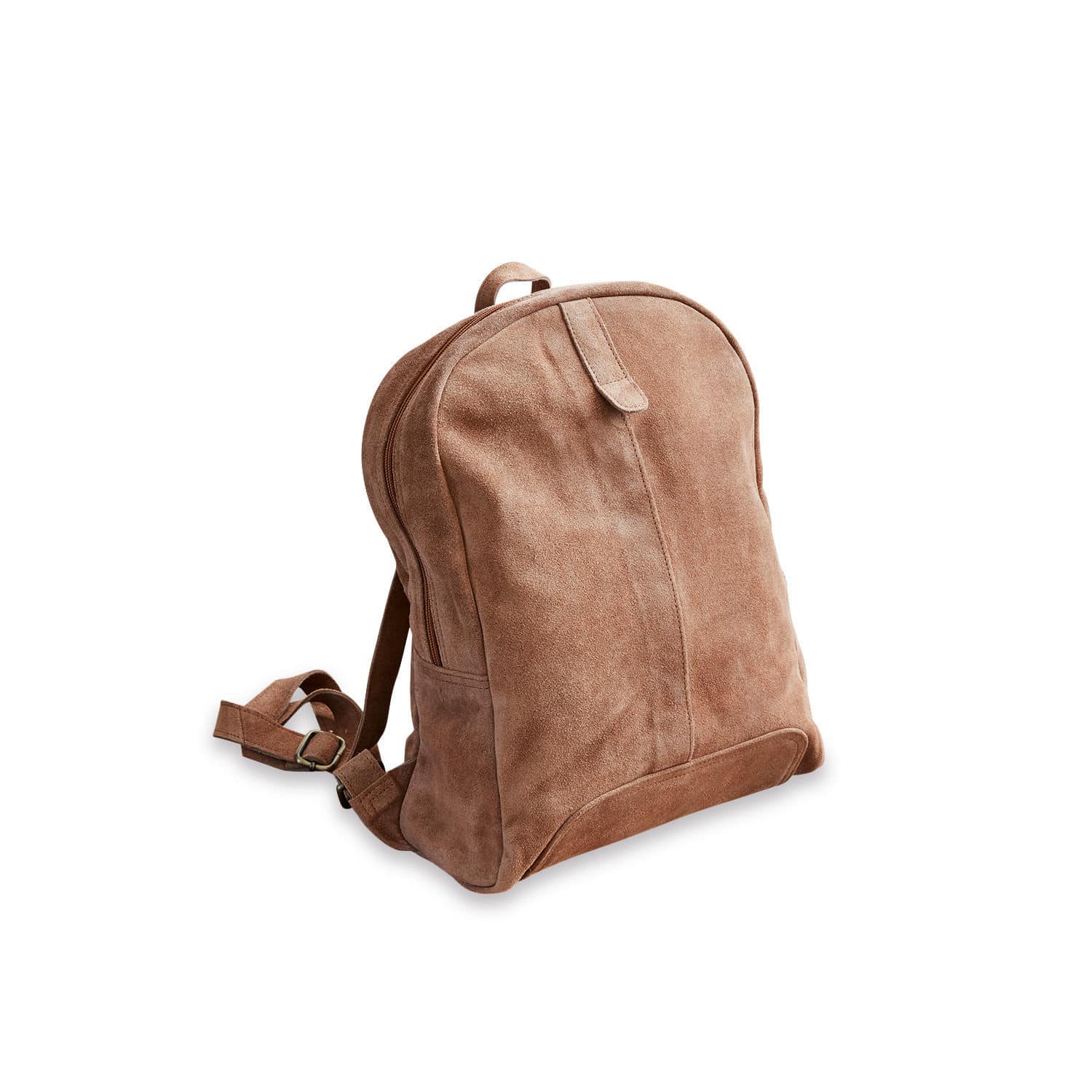 Mochila Palau Mochila de ante marrón con diseño sencillo, accesorio práctico para uso diario