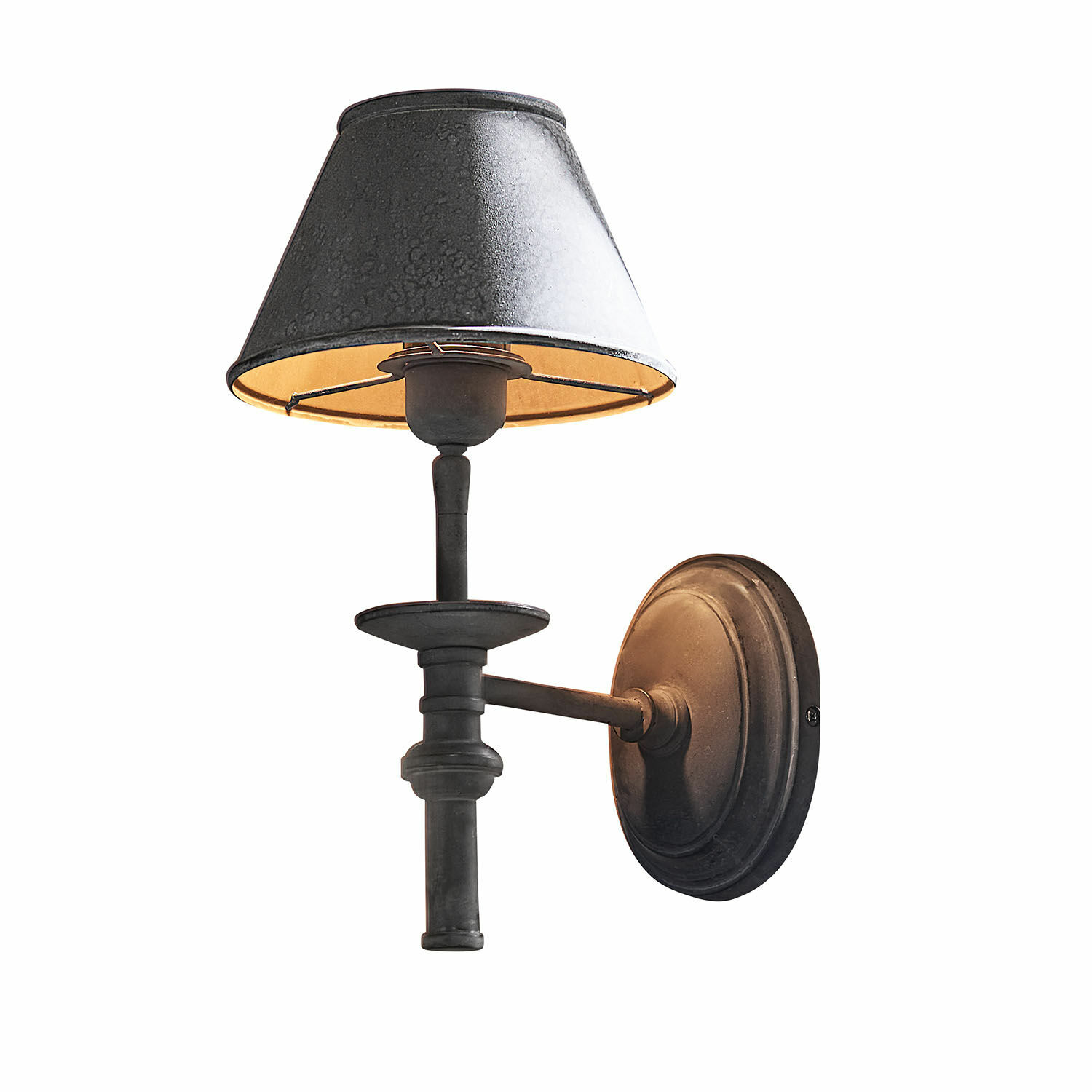 Lámpara de pared Harolisse Aplique de pared negro de metal con pantalla vintage para iluminación interior elegante