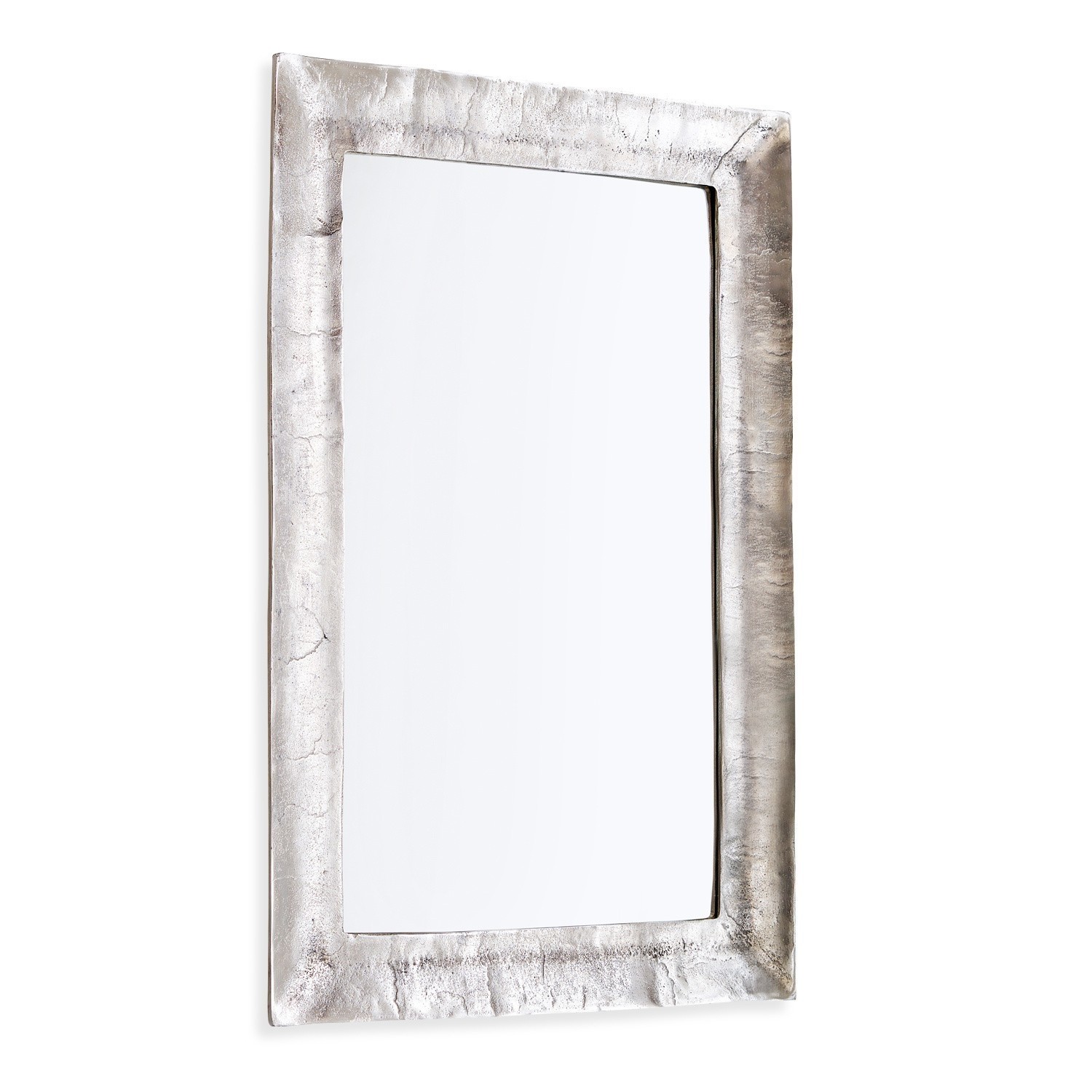 Espejo Bellevalley Espejo rectangular con marco de metal plateado para decoración de interiores elegante