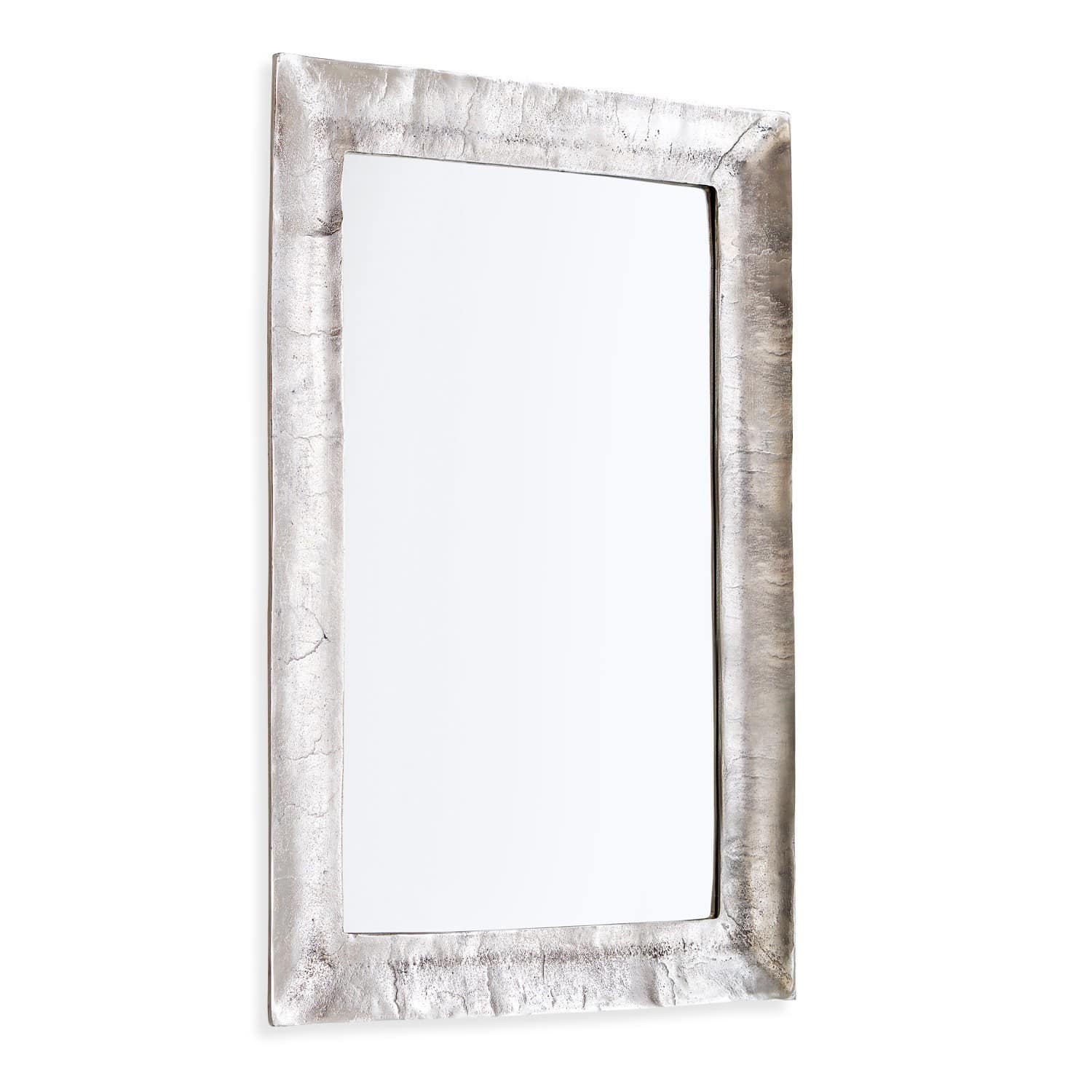 Espejo Bellevalley Espejo rectangular con marco de metal plateado para decoración de interiores elegante