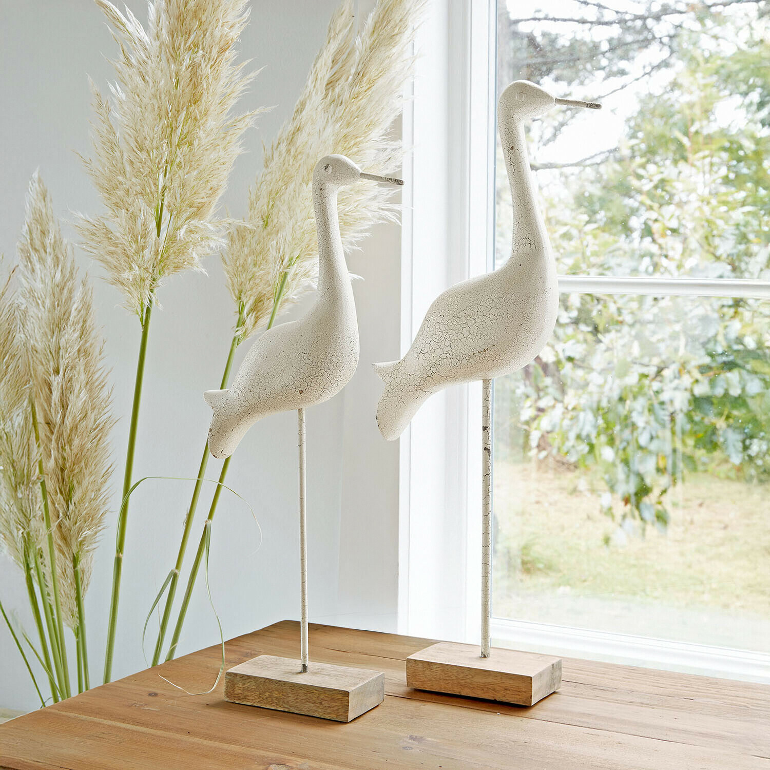 Set de 2 grullas decorativas Windale
