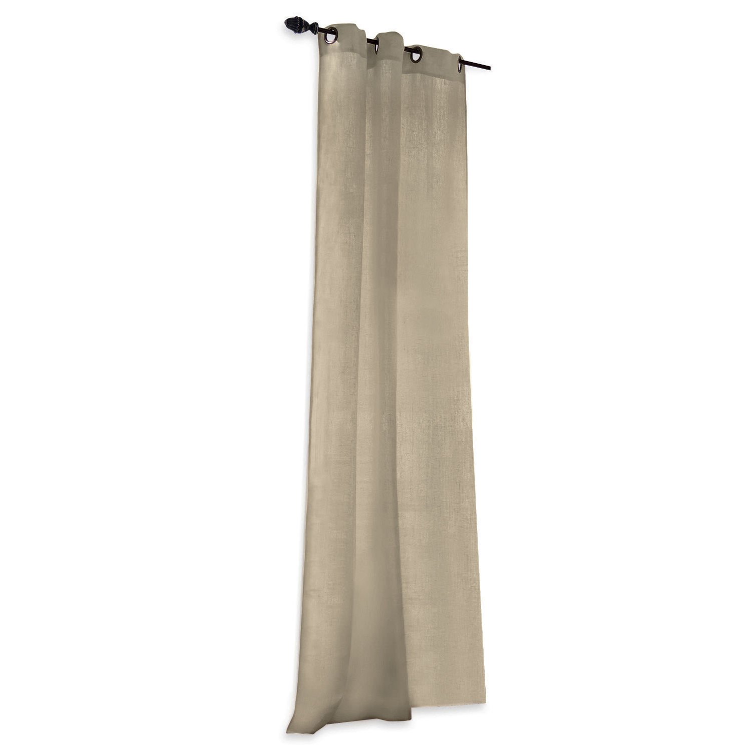 Cortina Salinas Cortina beige de tela con ojales, decoración elegante para ventanas en salón y dormitorio