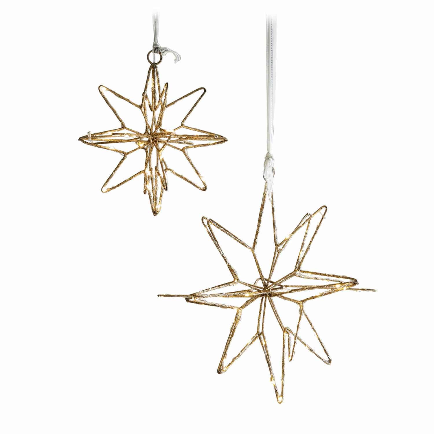 Set de 2 estrellas LED Pérole