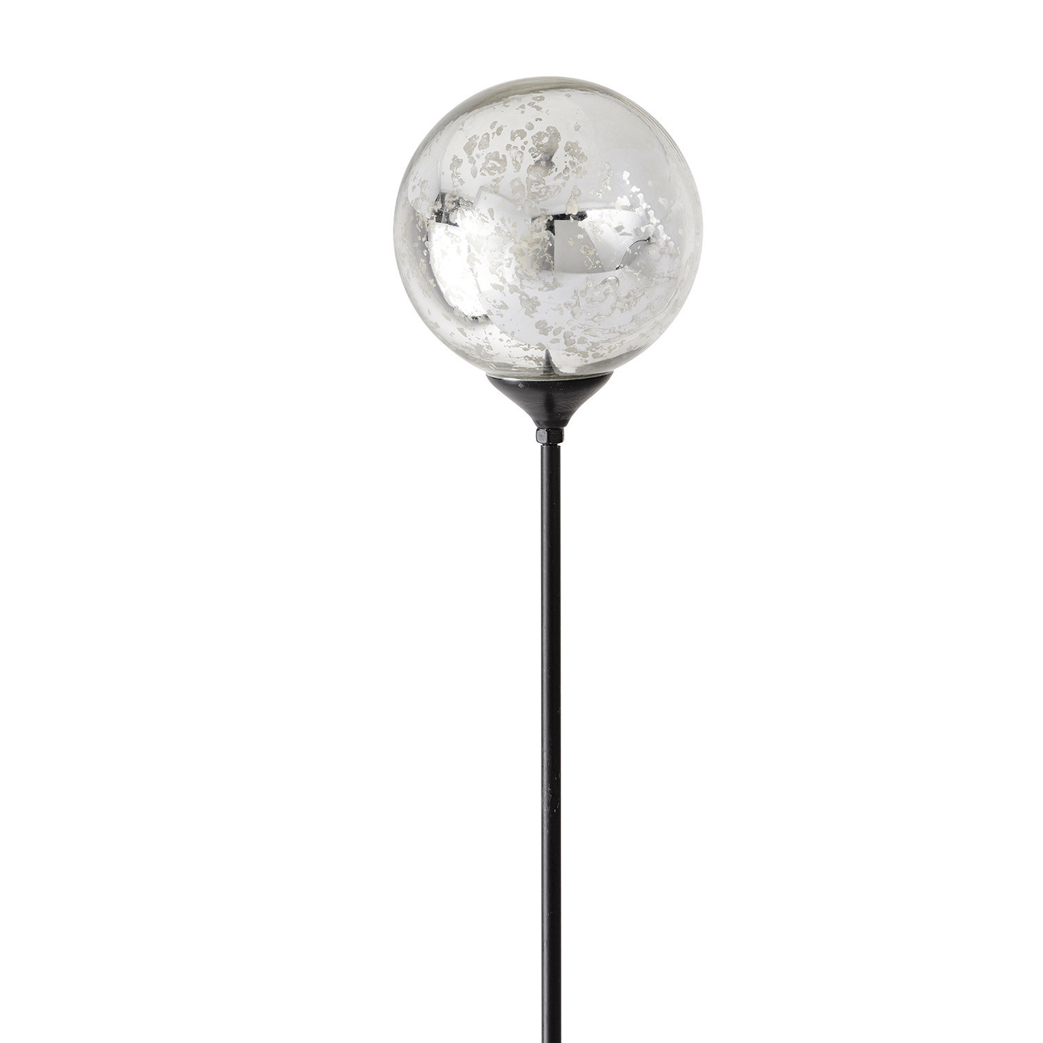 Set de 2 estacas decorativas Cainan Pantalla decorativa de vidrio sobre soporte metálico negro para decoración interior y jardín