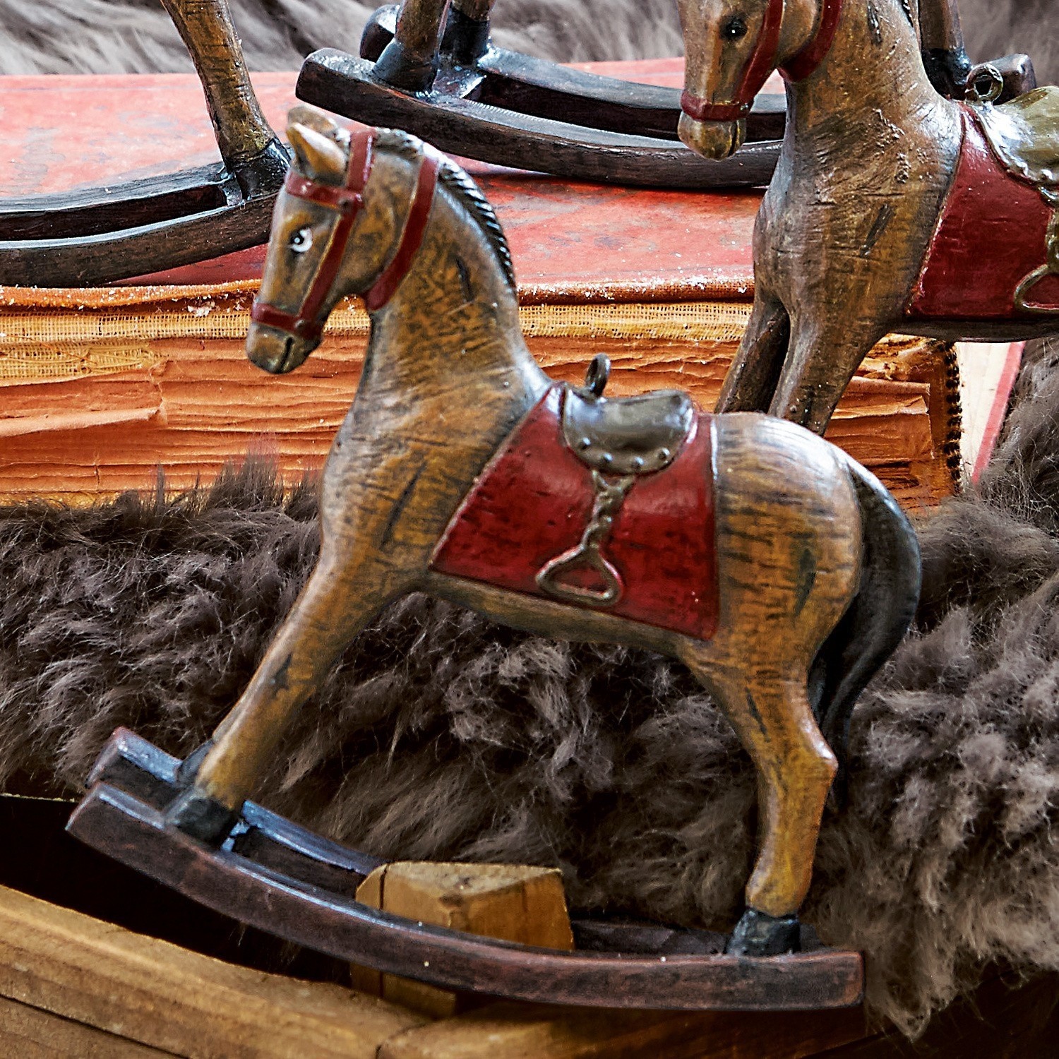 Set de 4 caballos decorativos Cory