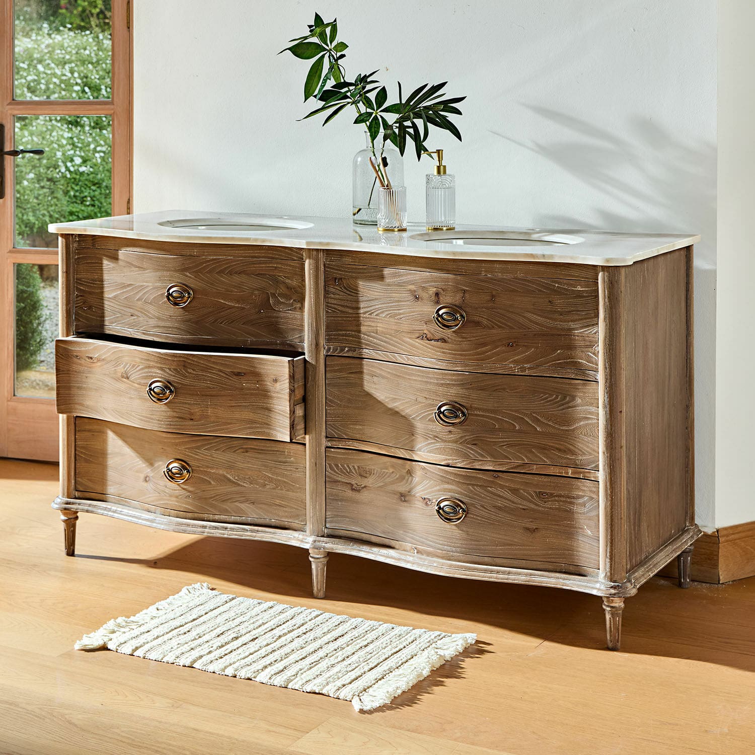 Mueble de lavabo doble Joravelle