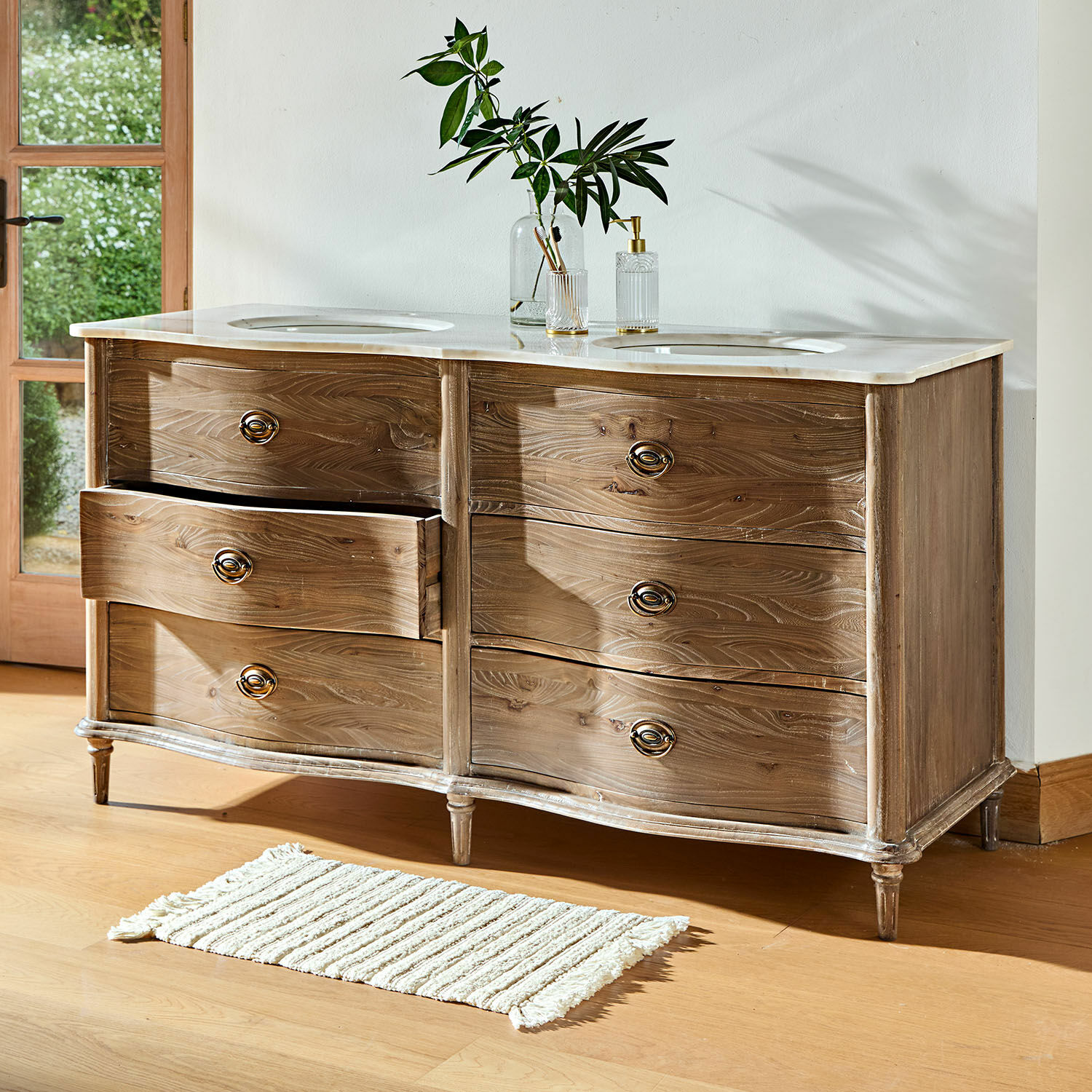 Mueble de lavabo doble Joravelle