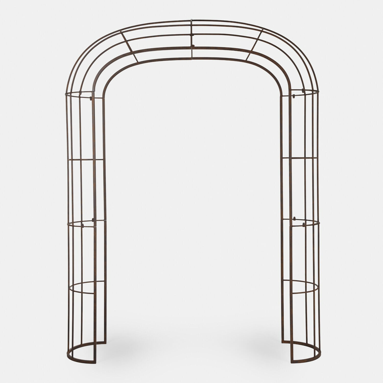 Arco de rosas Irmalla Arco de jardín metálico color óxido, estructura ligera para decoración con plantas trepadoras