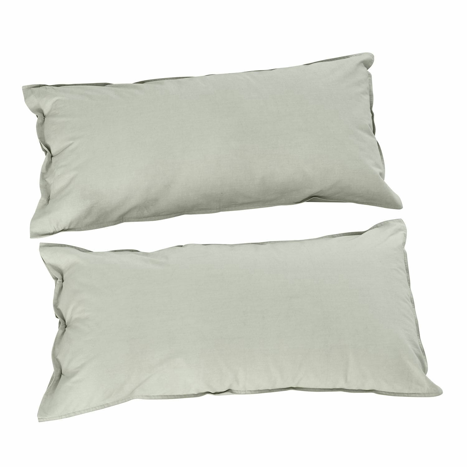 Set de 2 fundas de cojín Calithen Par de cojines rectangulares gris claro de algodón para decoración y confort en el hogar