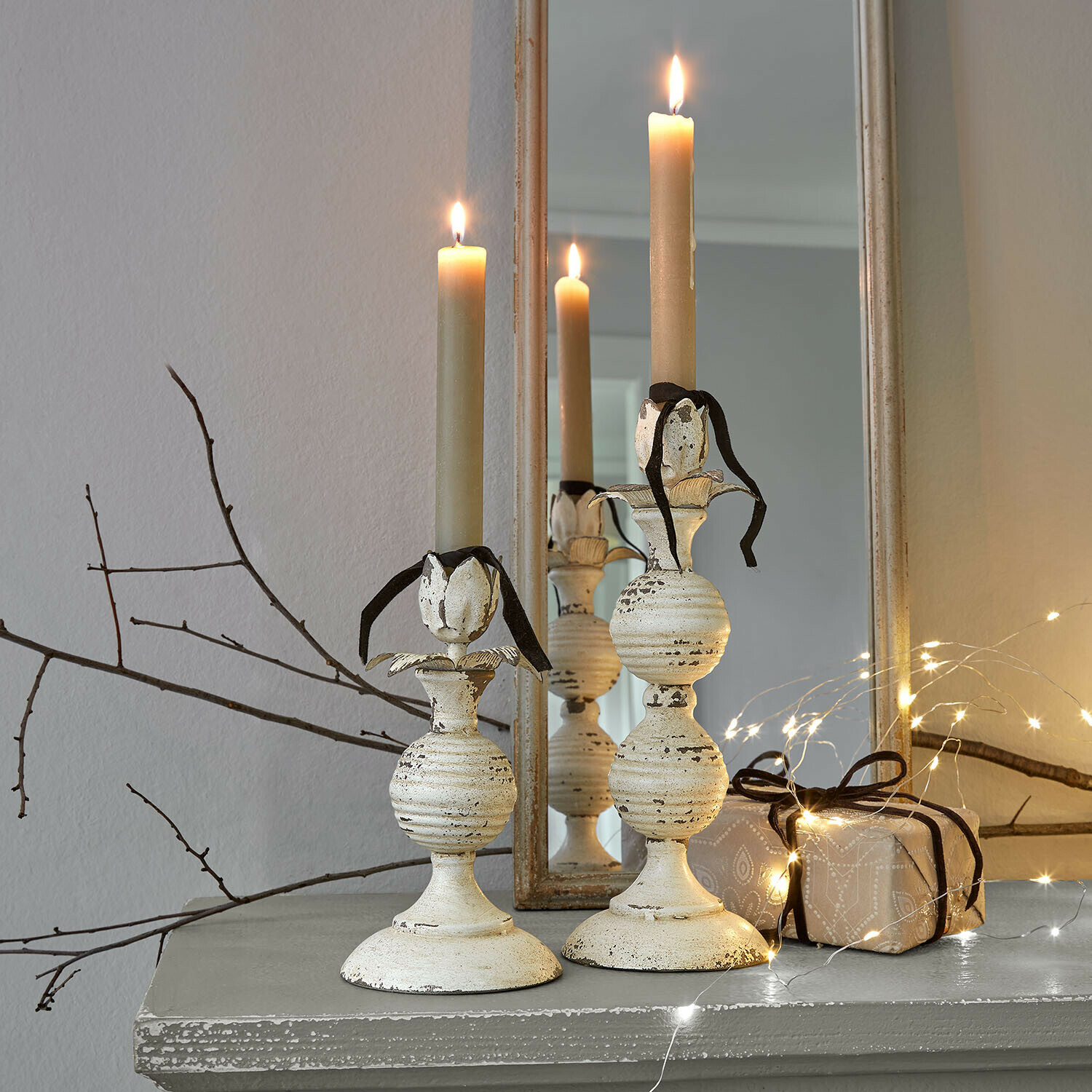 Set de 2 candeleros Soliras