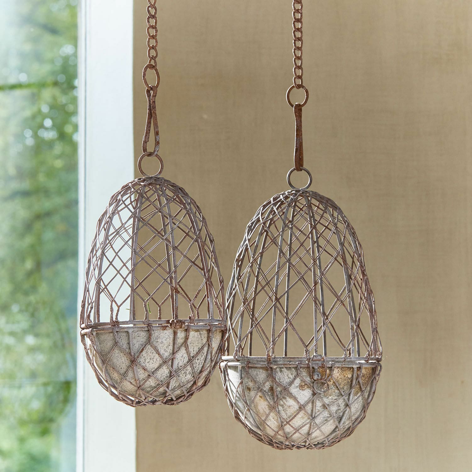 Set de 2 jaulas de pájaros decorativas Eralin