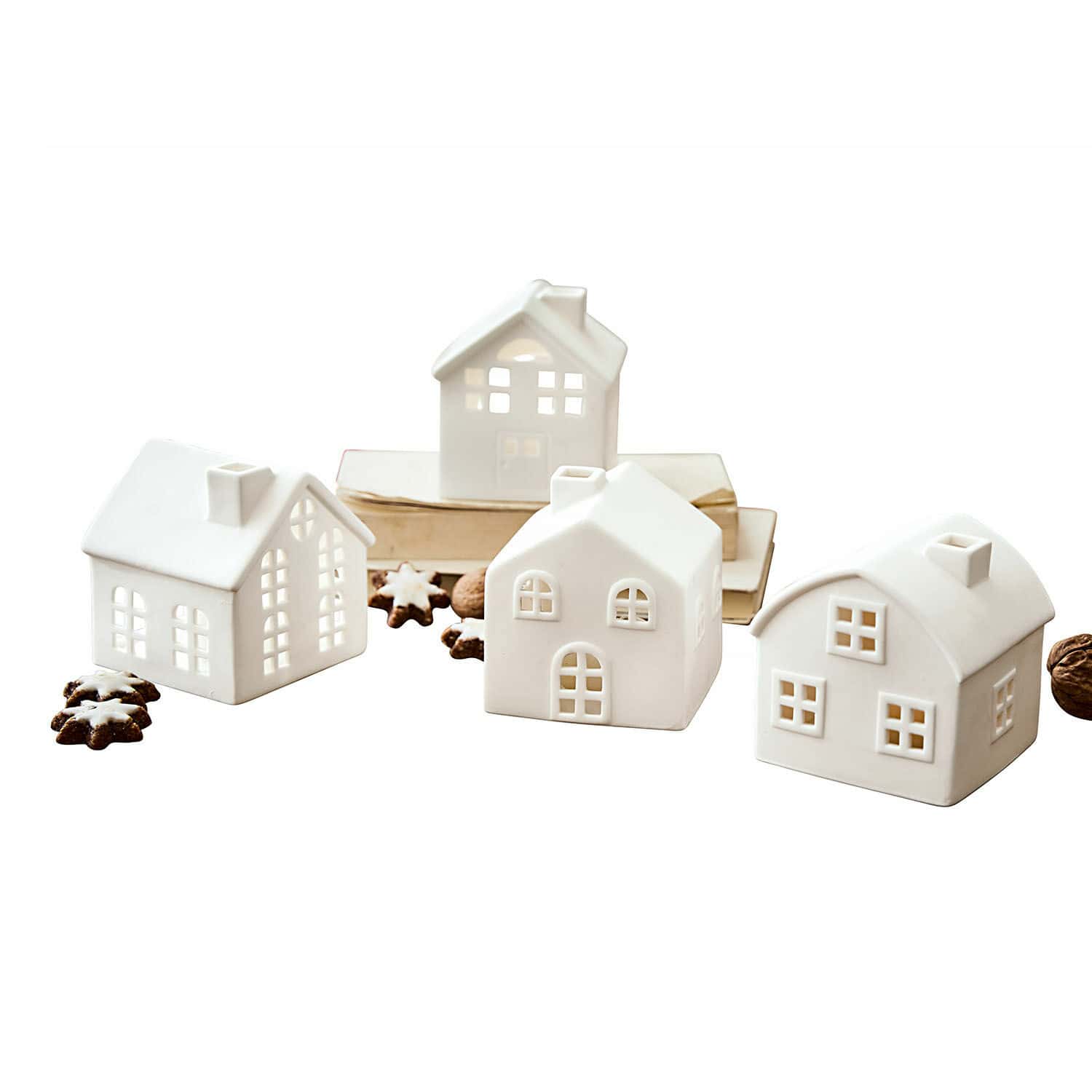Set de 4 portavelas Country