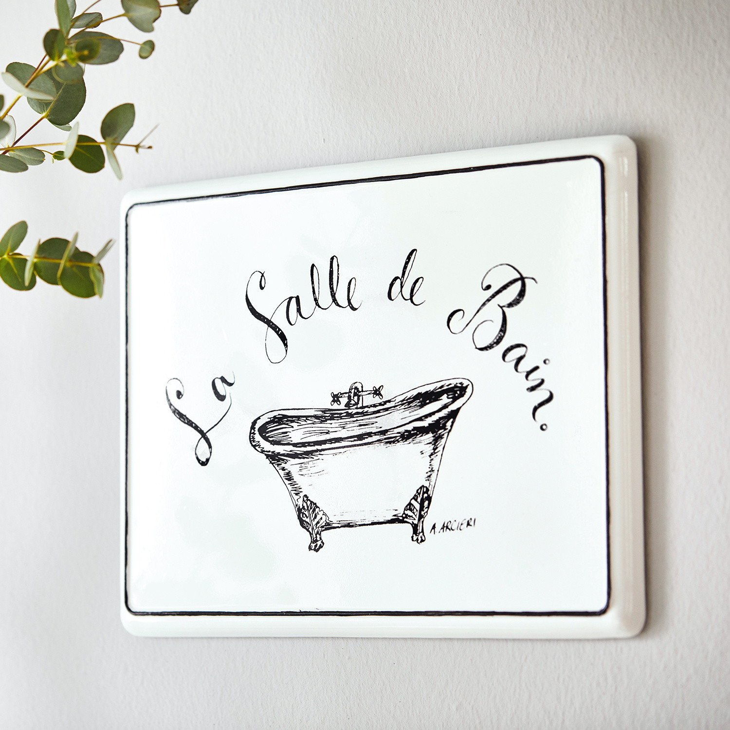 Cartel decorativo La salle de bain
