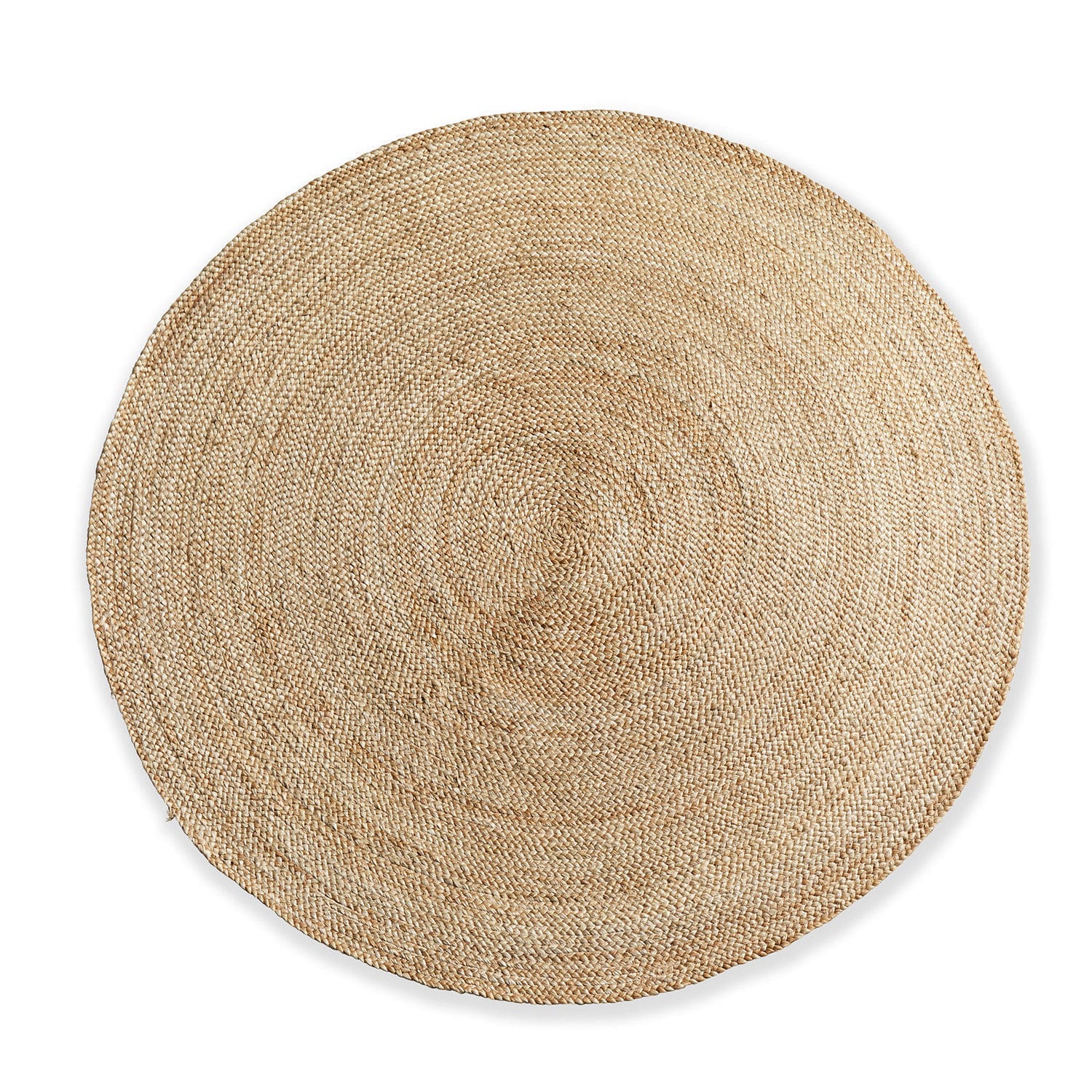 Alfombra Imene Alfombra redonda de yute natural en color beige, ideal para interiores ecológicos y bohemios