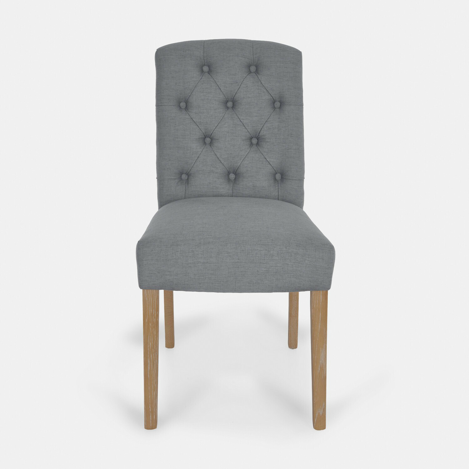 antracita Silla Fulden tapizada en gris antracita con patas de madera, diseño elegante para comedor