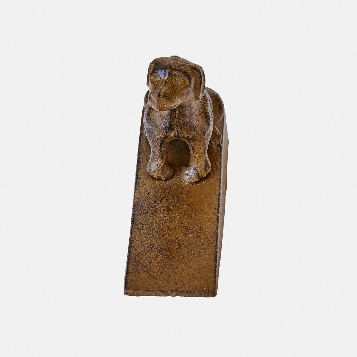 Tope de puerta Wauzel Tope de puerta marrón de hierro fundido con forma de perro, accesorio resistente y decorativo