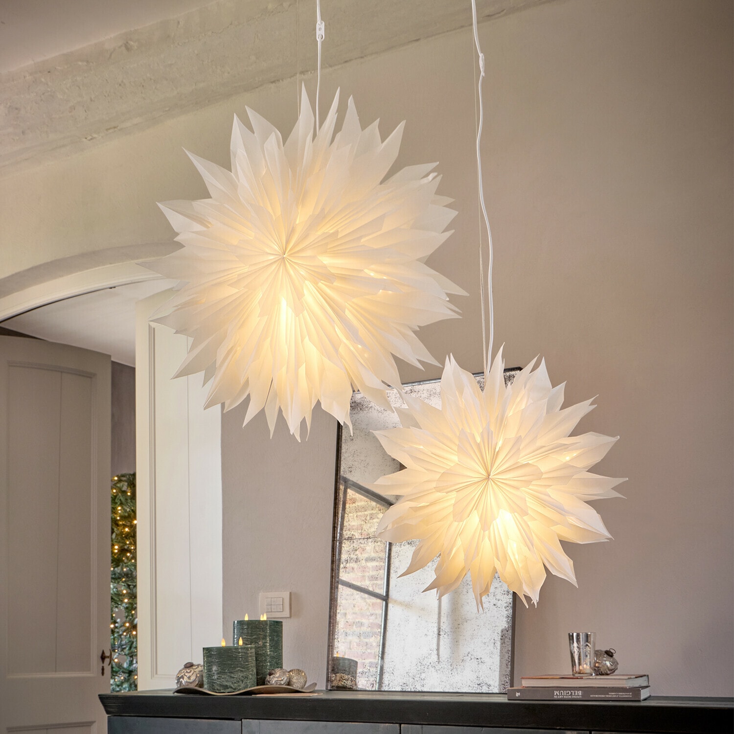 Estrella luminosa de papel Ylmera