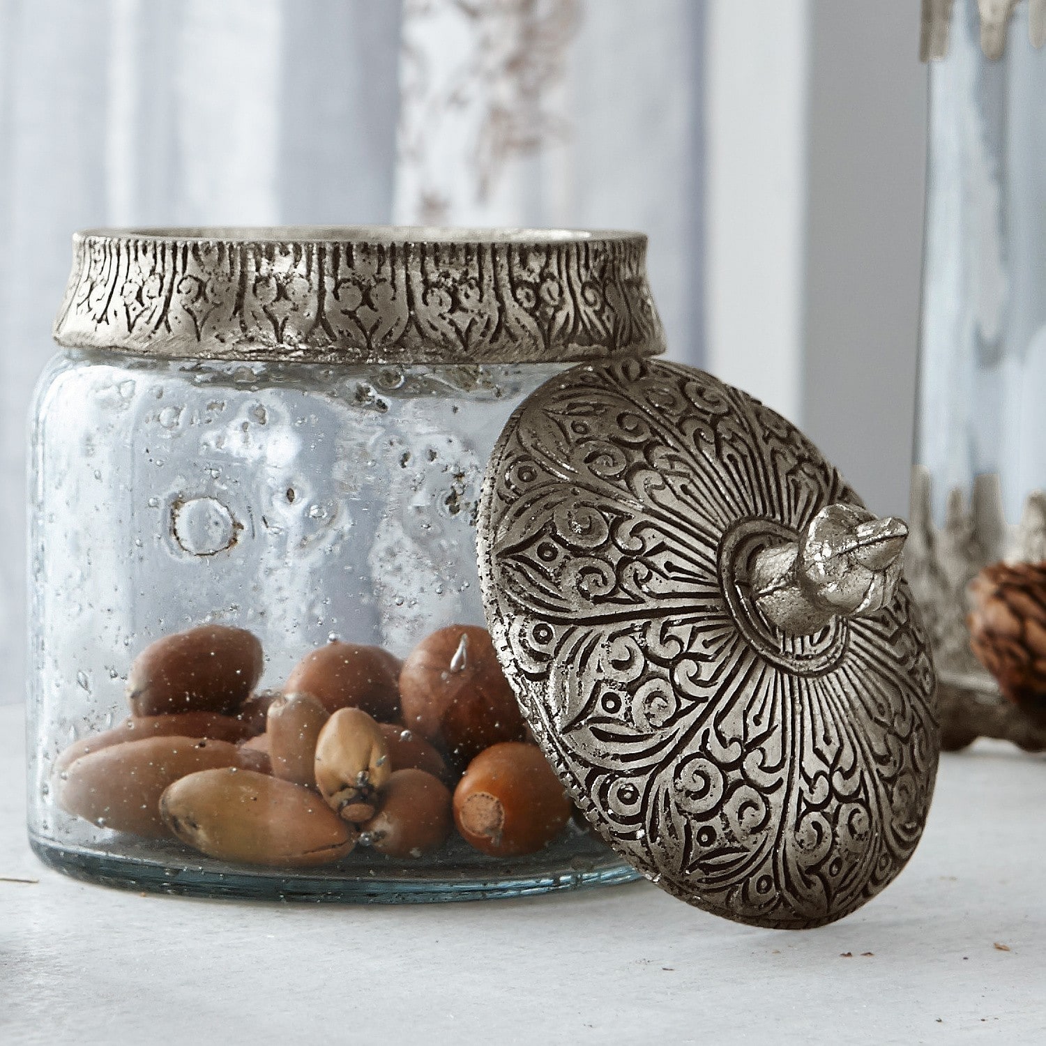 Set de 2 tarros de cristal Laurnena
