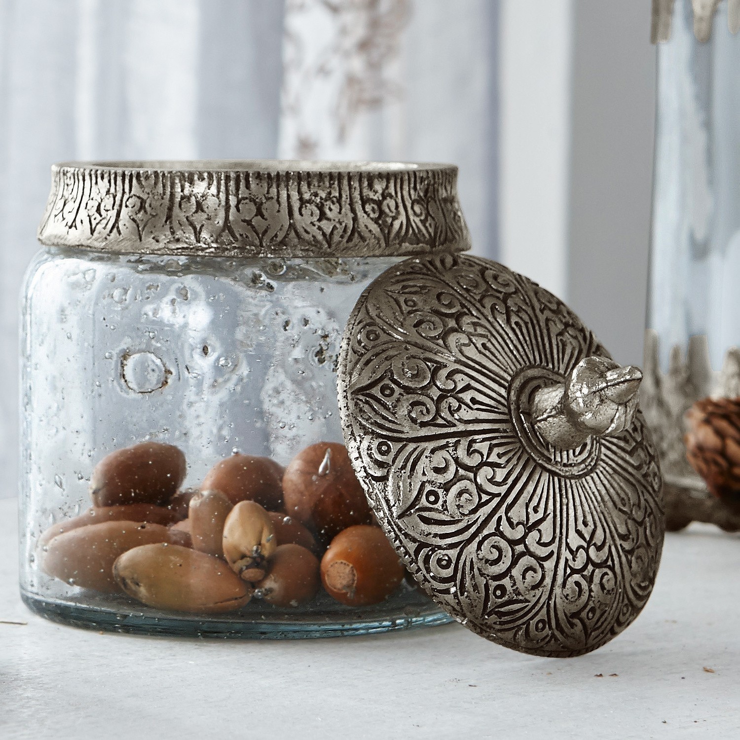 Set de 2 tarros de cristal Laurnena