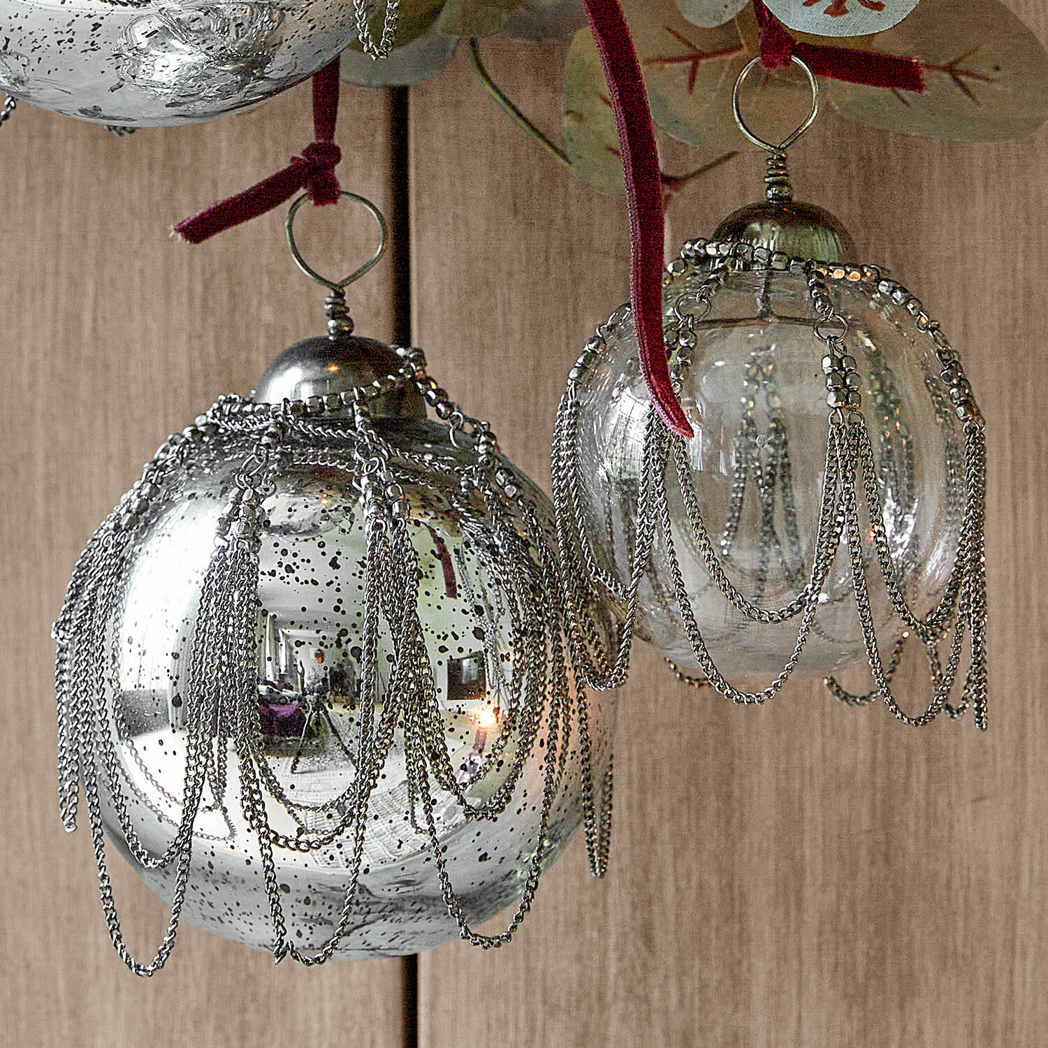 Set de 4 bolas de Navidad Parelle