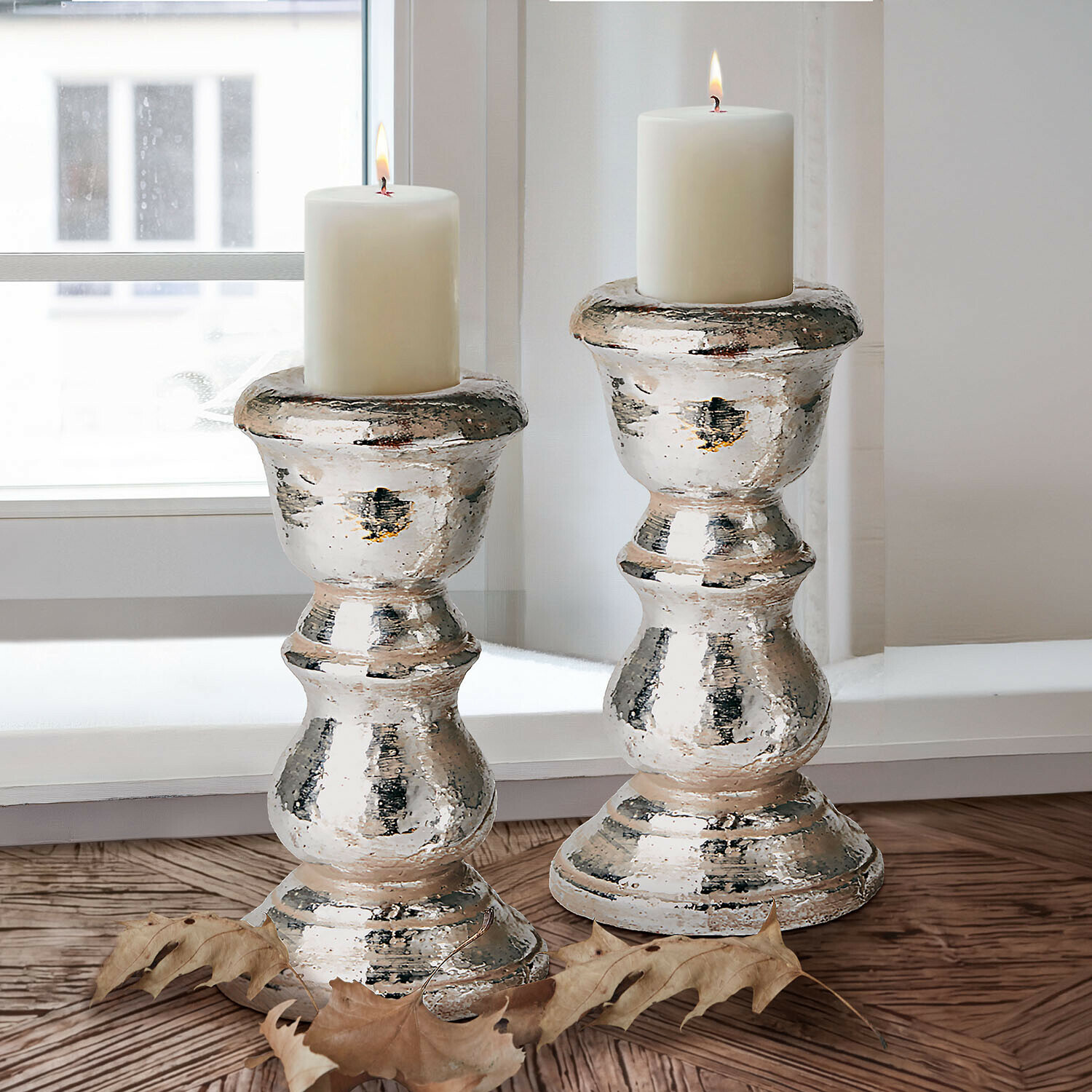 Set de 2 candeleros Brilomine