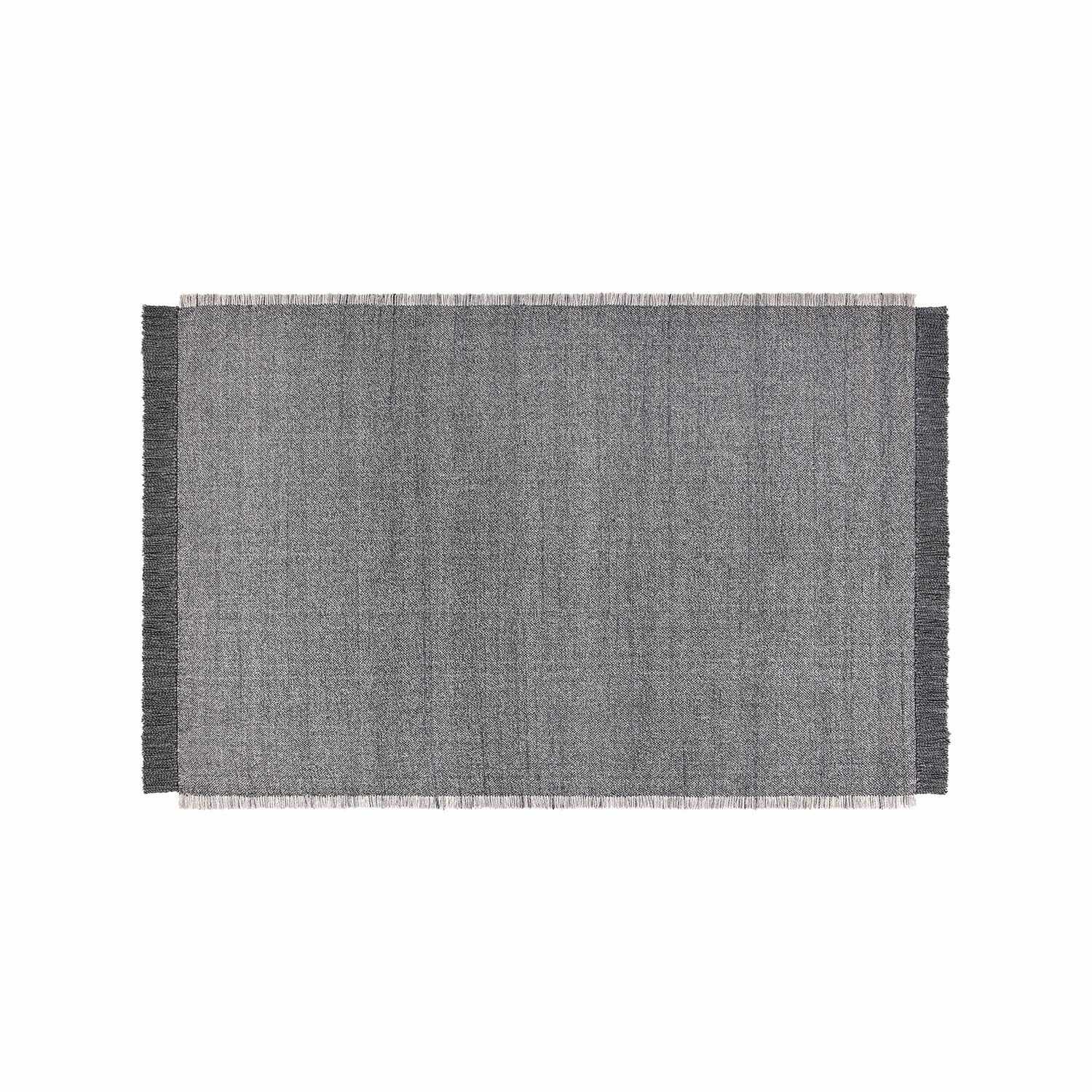 Alfombra para interior y exterior Marivela Alfombra gris de tela con flecos, diseño sencillo para decoración moderna del hogar