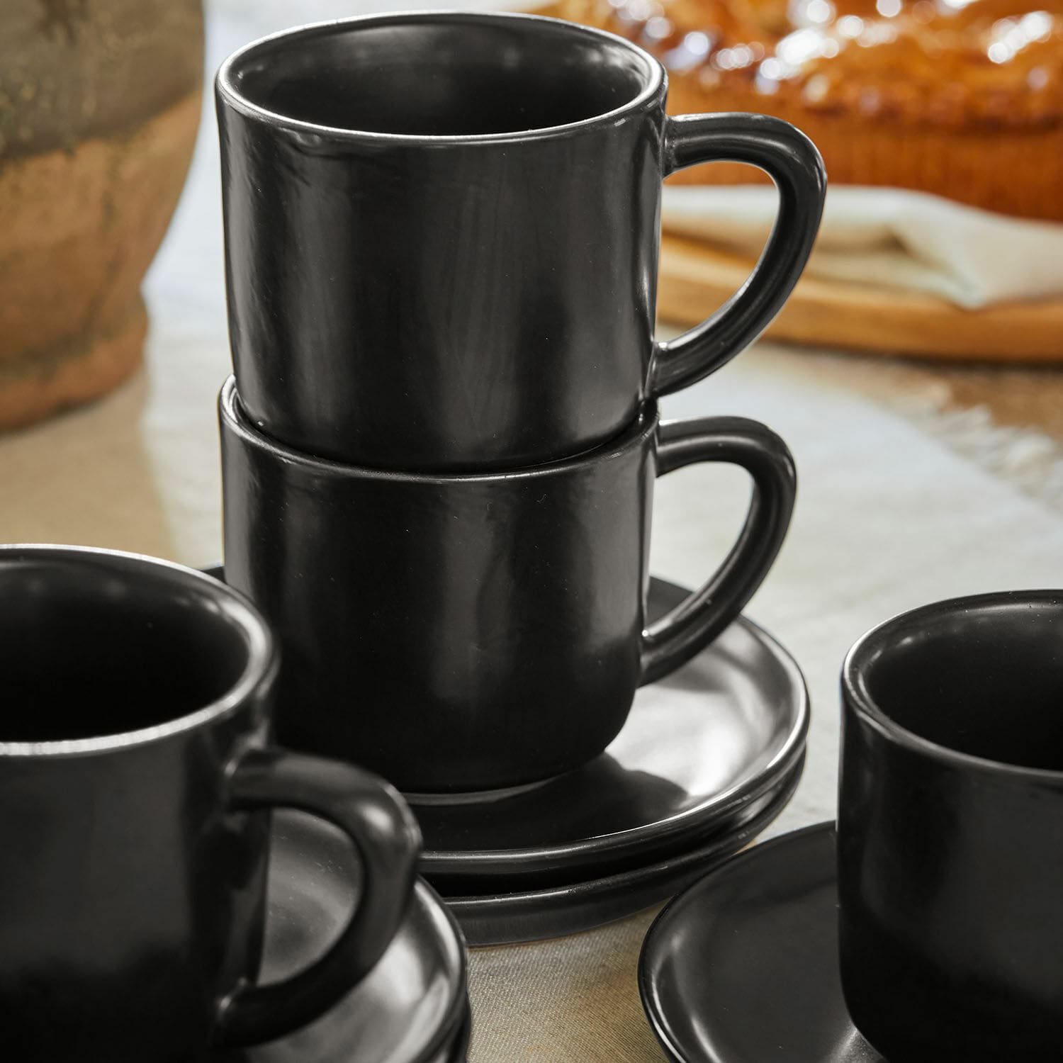 Set de 6 tazas y platillos Biarré