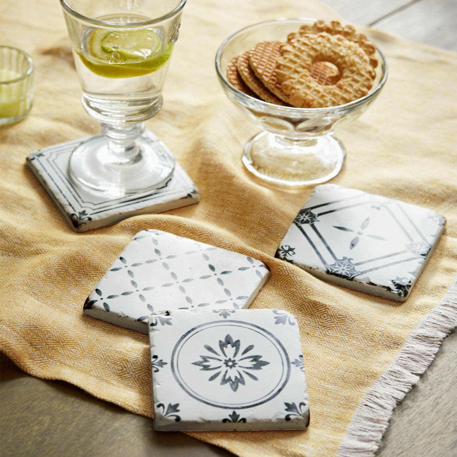Set de 4 posavasos Emma