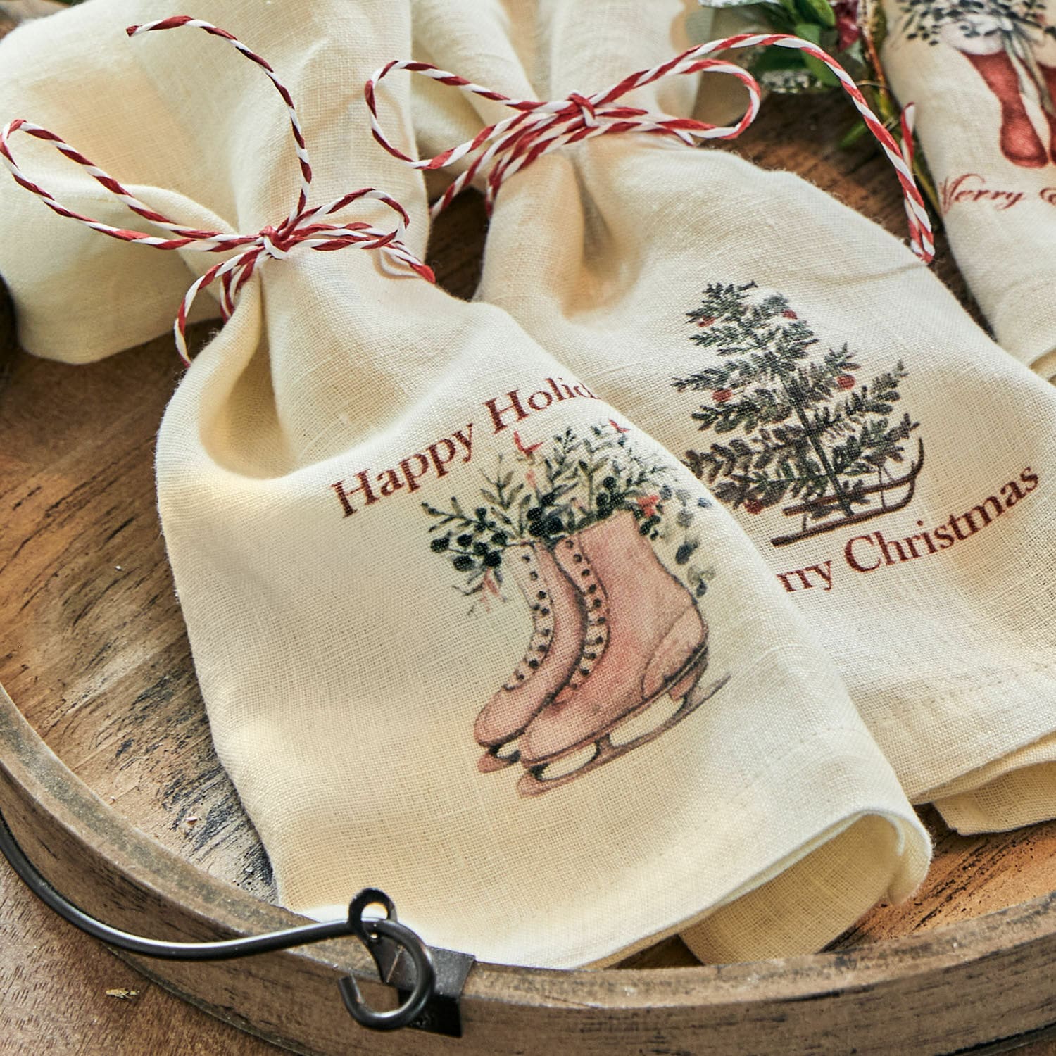 Set de 4 servilletas Merry & Bright