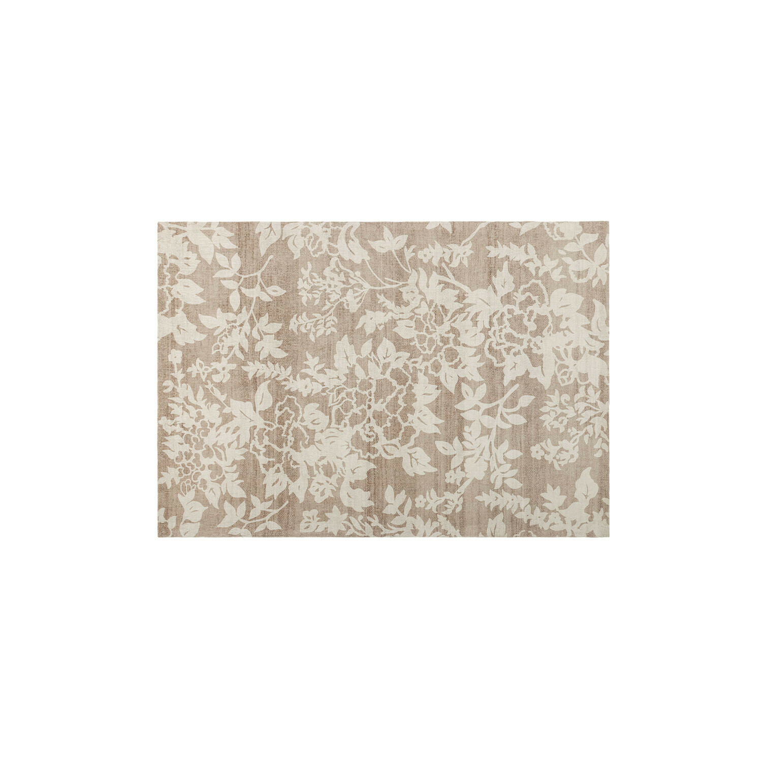 Alfombra Casamira Alfombra beige con diseño floral claro, material suave, decoración para interiores