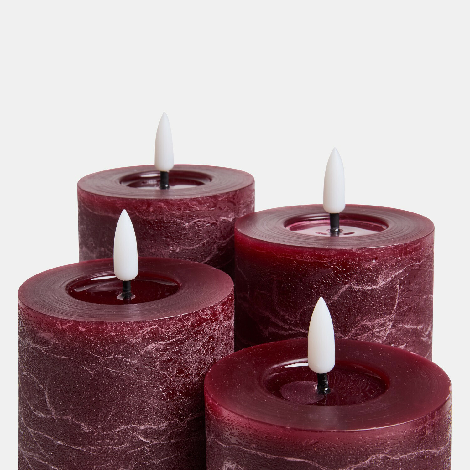 Set de 4 velas LED tipo pilar Ljusvik
