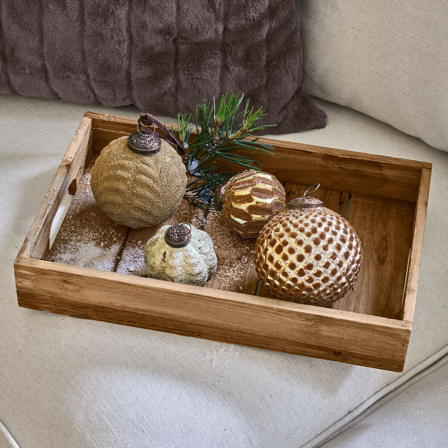 Set de 4 bolas de Navidad Tamarun