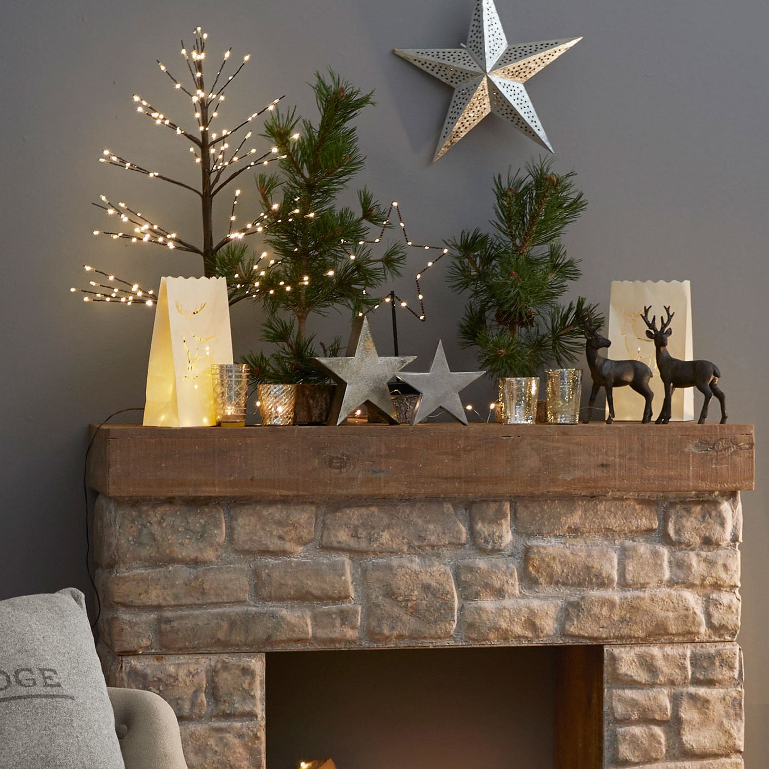 Set de 2 estrellas decorativas Big Star