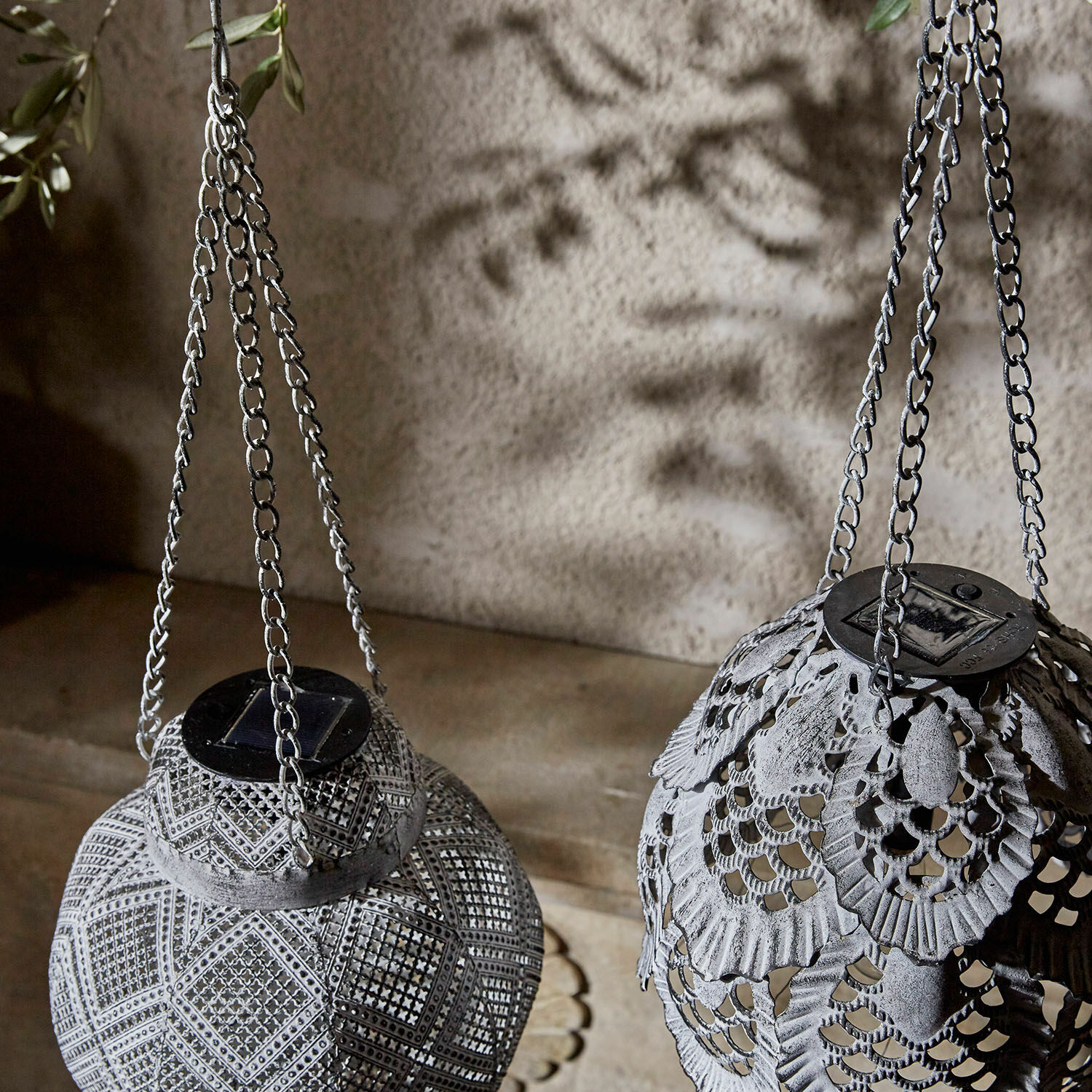 Set de 2 farolillos solares colgantes de 2ª calidad Paale