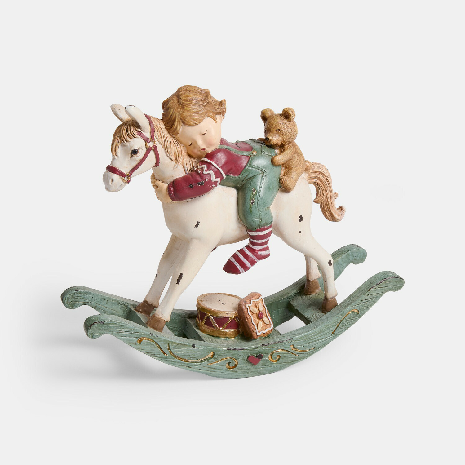 Figura decorativa sobre caballo balancín Petitnid