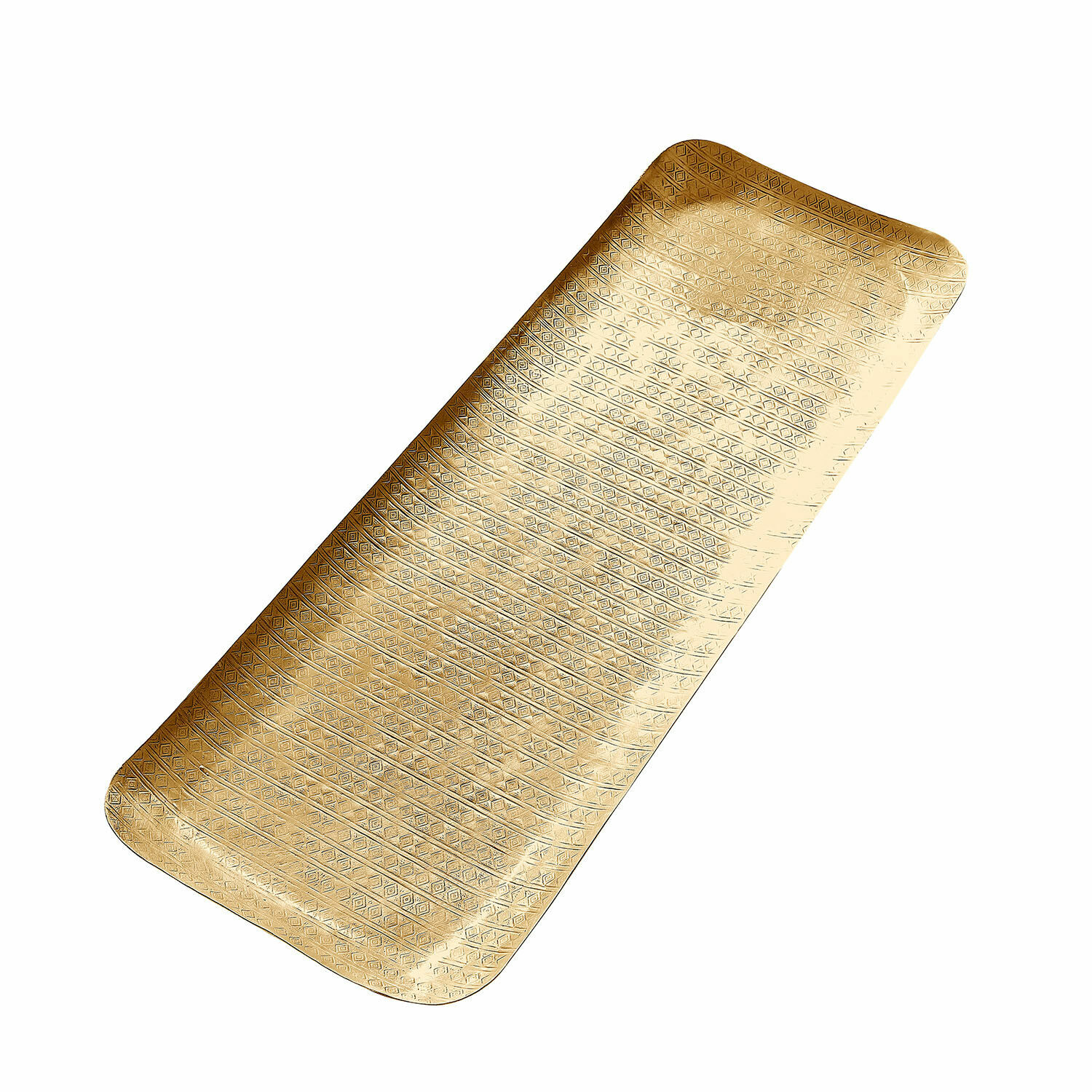 oro envejecido Bandeja rectangular Lodine en metal color oro antiguo con patrón delicado, accesorio decorativo