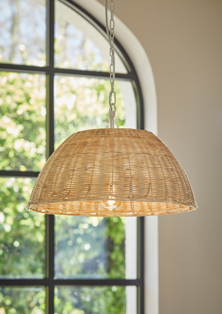 Lámpara colgante de mimbre natural, iluminación decorativa con luz cálida para interiores acogedores