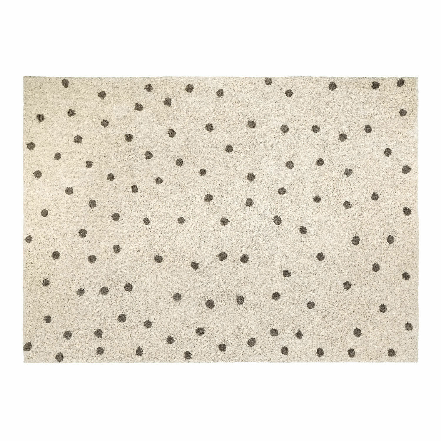 Alfombra Thivalie Alfombra beige de material suave con puntos oscuros, diseño moderno para salón