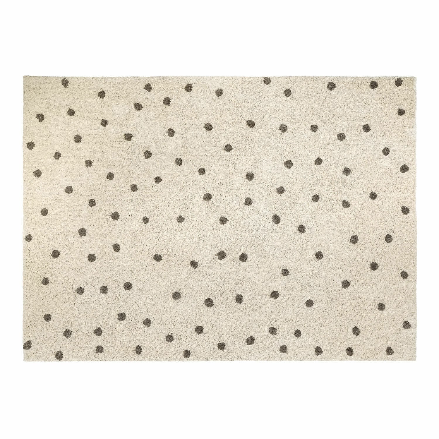 Alfombra Thivalie Alfombra beige de material suave con puntos oscuros, diseño moderno para salón