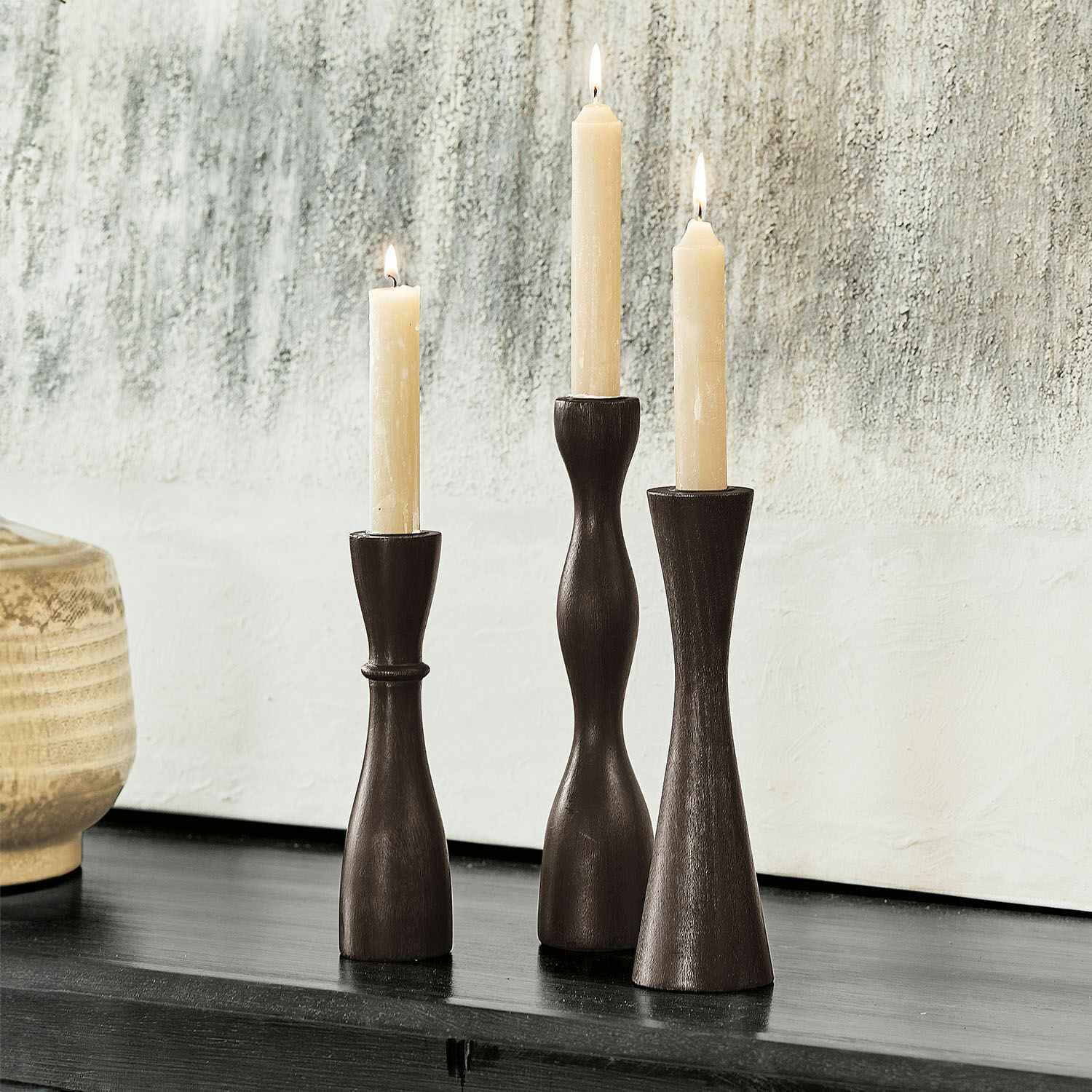 Set de 3 candeleros Méléandre