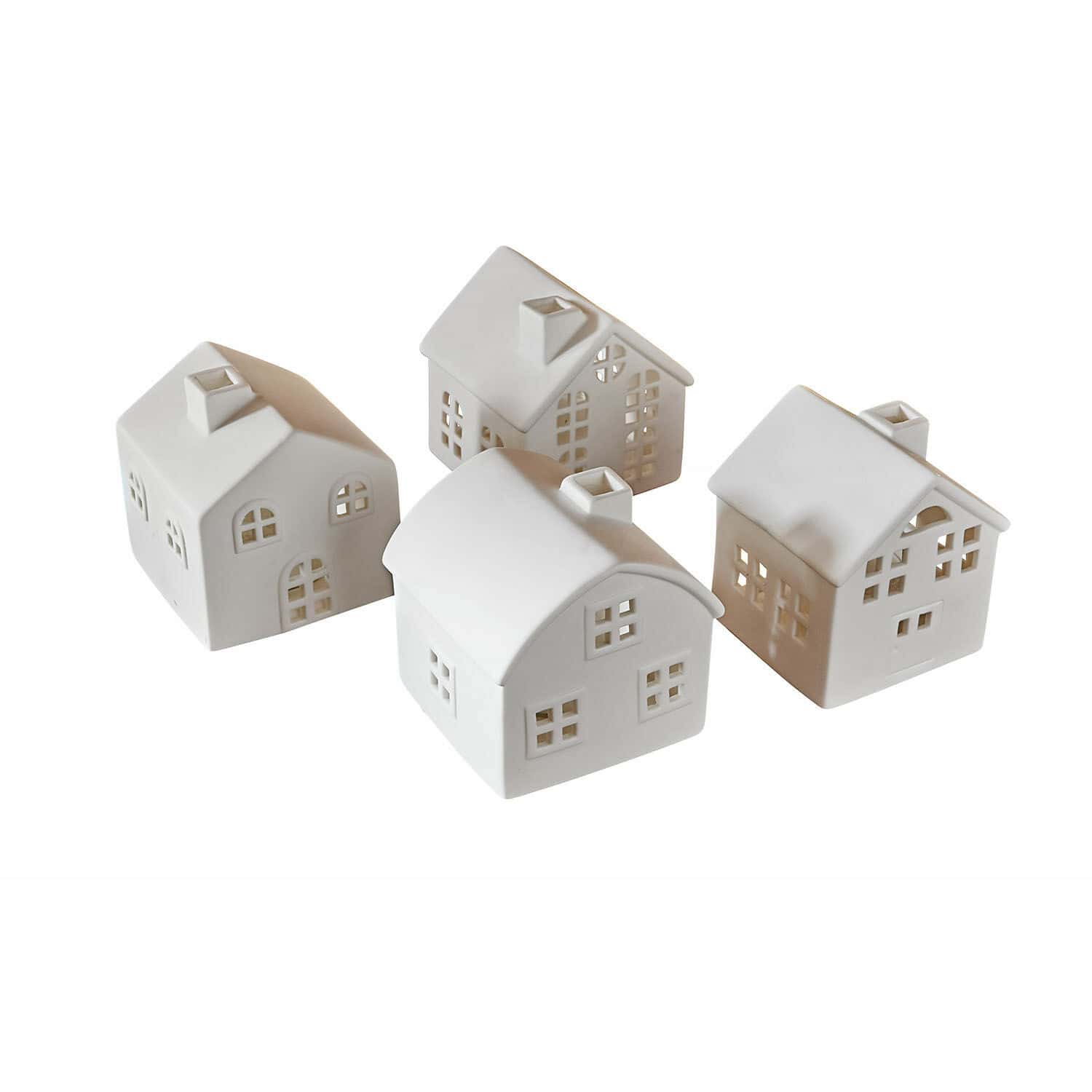 Set de 4 portavelas Country