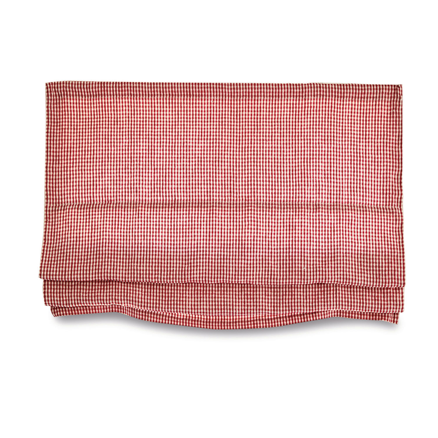 rojo Estor plisado rojo de tela a cuadros, decoración para ventana en casa