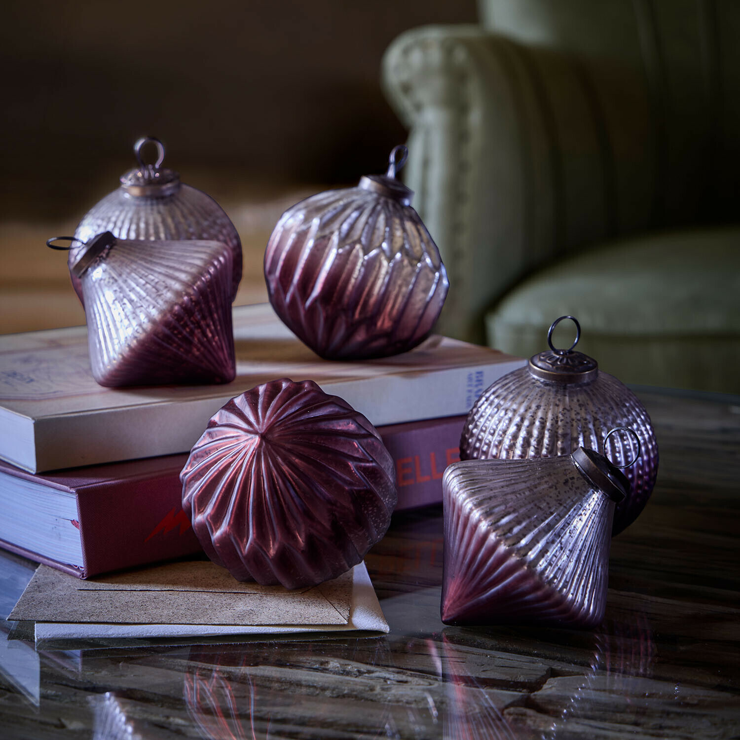 Set de 6 bolas de Navidad Marquee