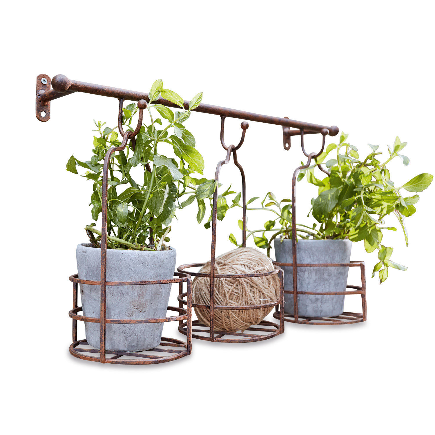 Estante de pared con cestas para plantas Hemente