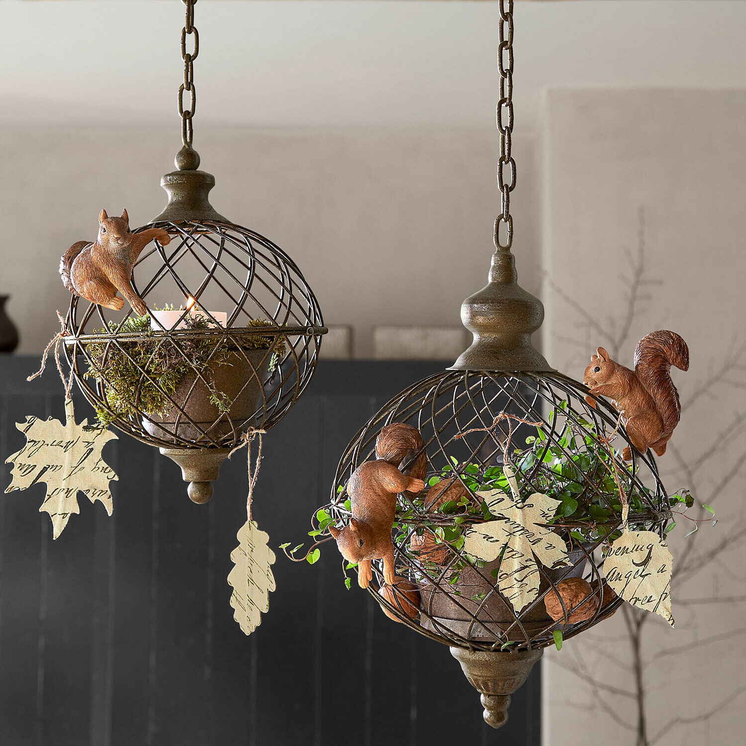 Set de 4 colgantes Fleuriene